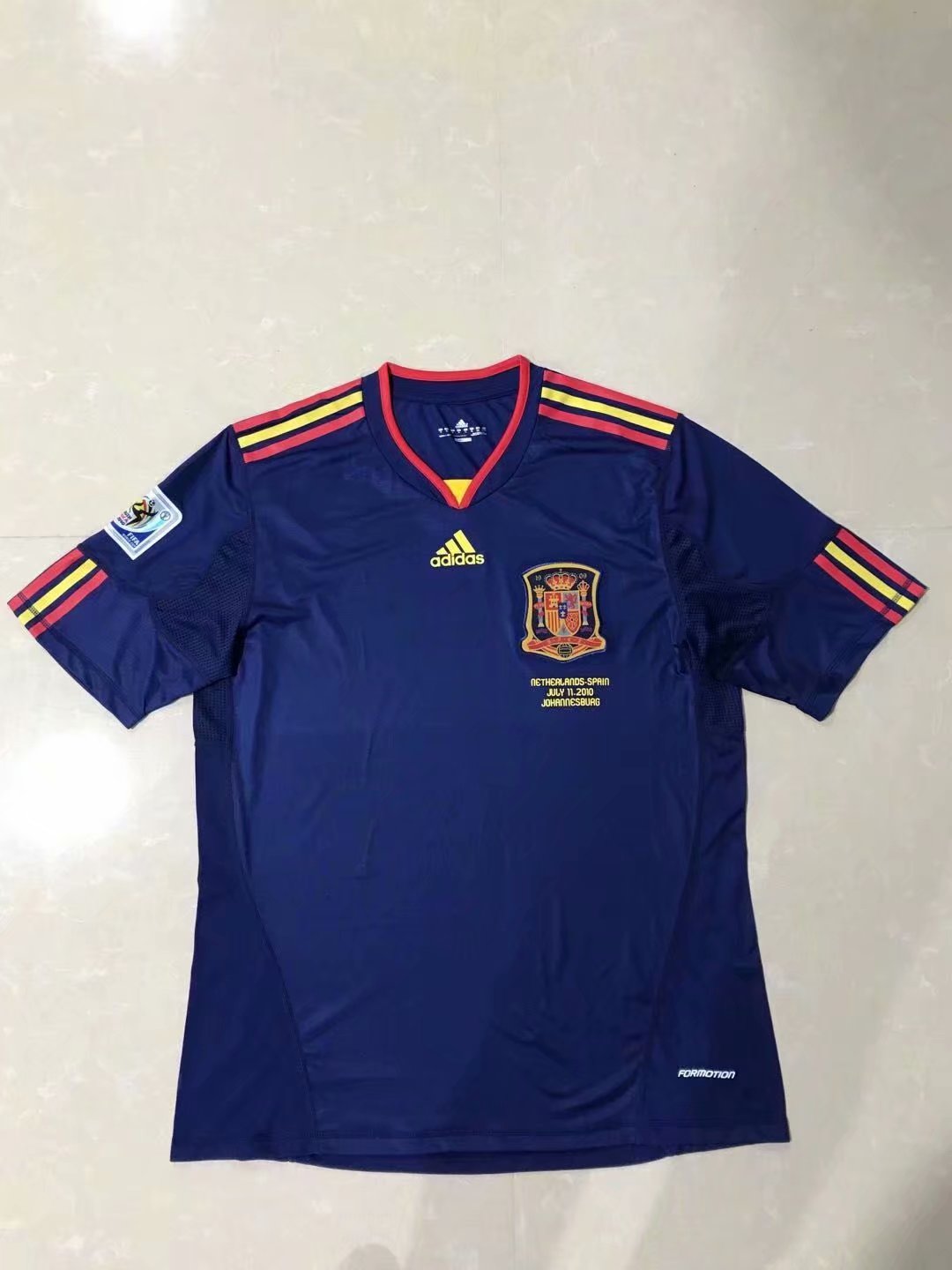 2010 Spain Away Fans Version Retro Jersye - leoleo123123