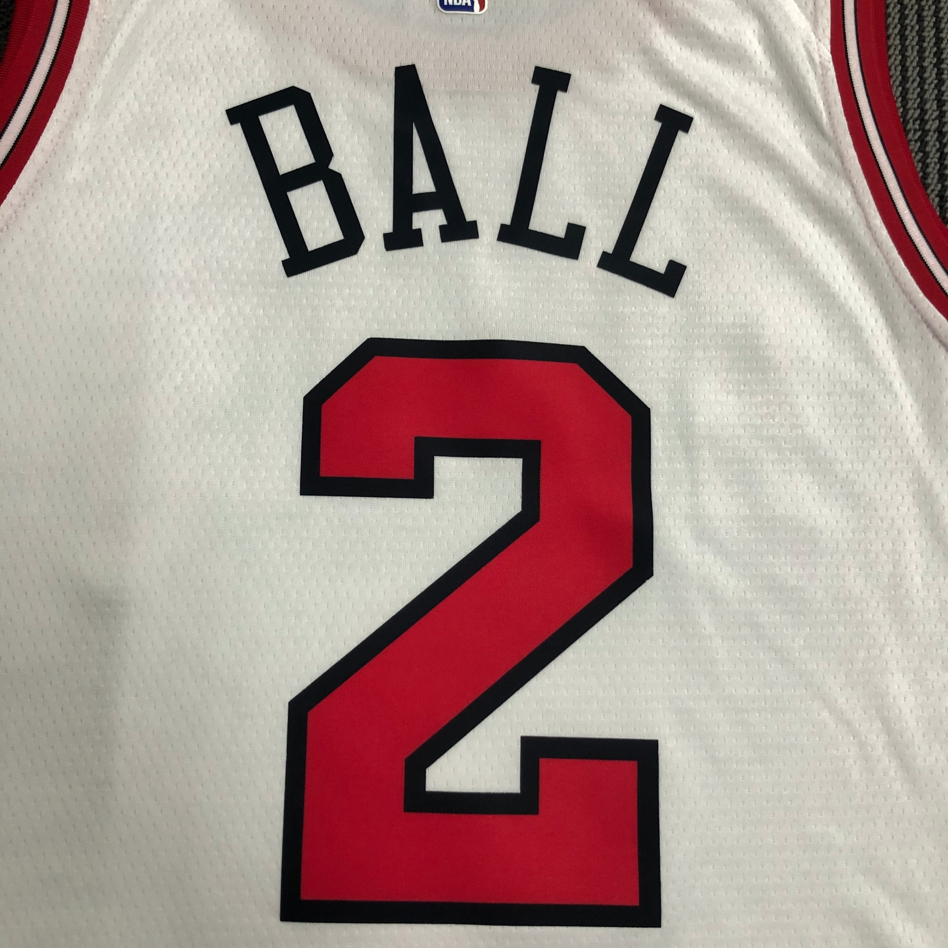 NBA Men Chicago Bulls White #2 BALL Jersey High Quality Name and Number Print - leoleo123123