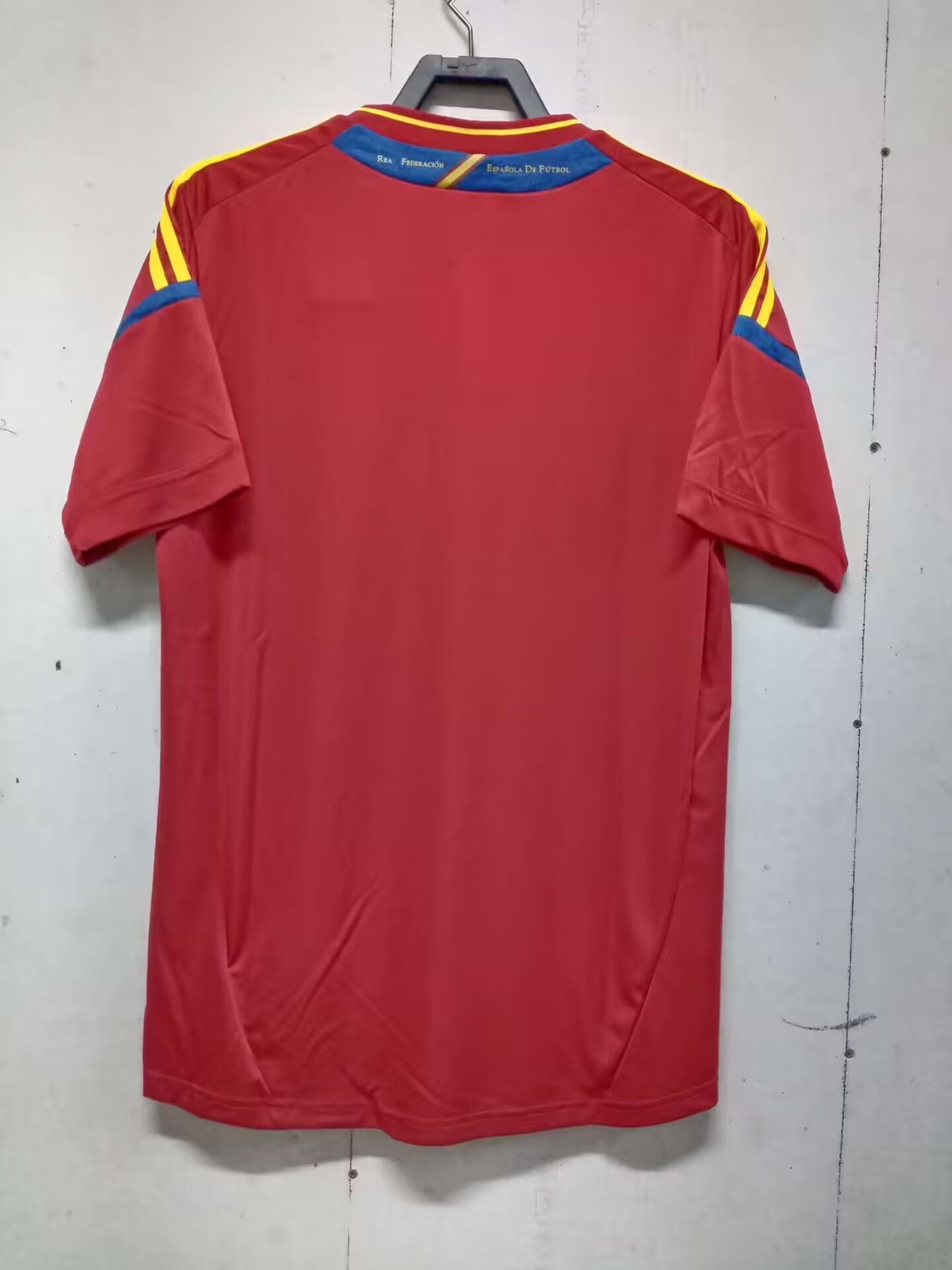 2012 Spain Home Fans Version Retro Jersey - leoleo123123