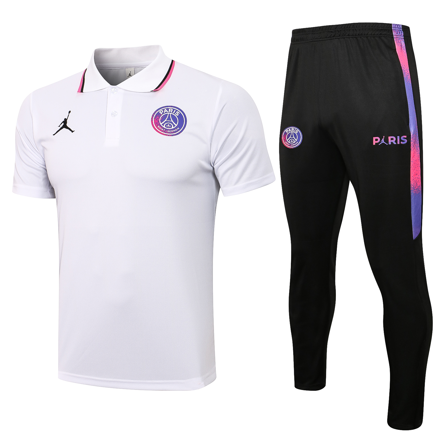 21-22 PSG Jordan White Polo Training Tracksuit Thai Quality - leoleo123123