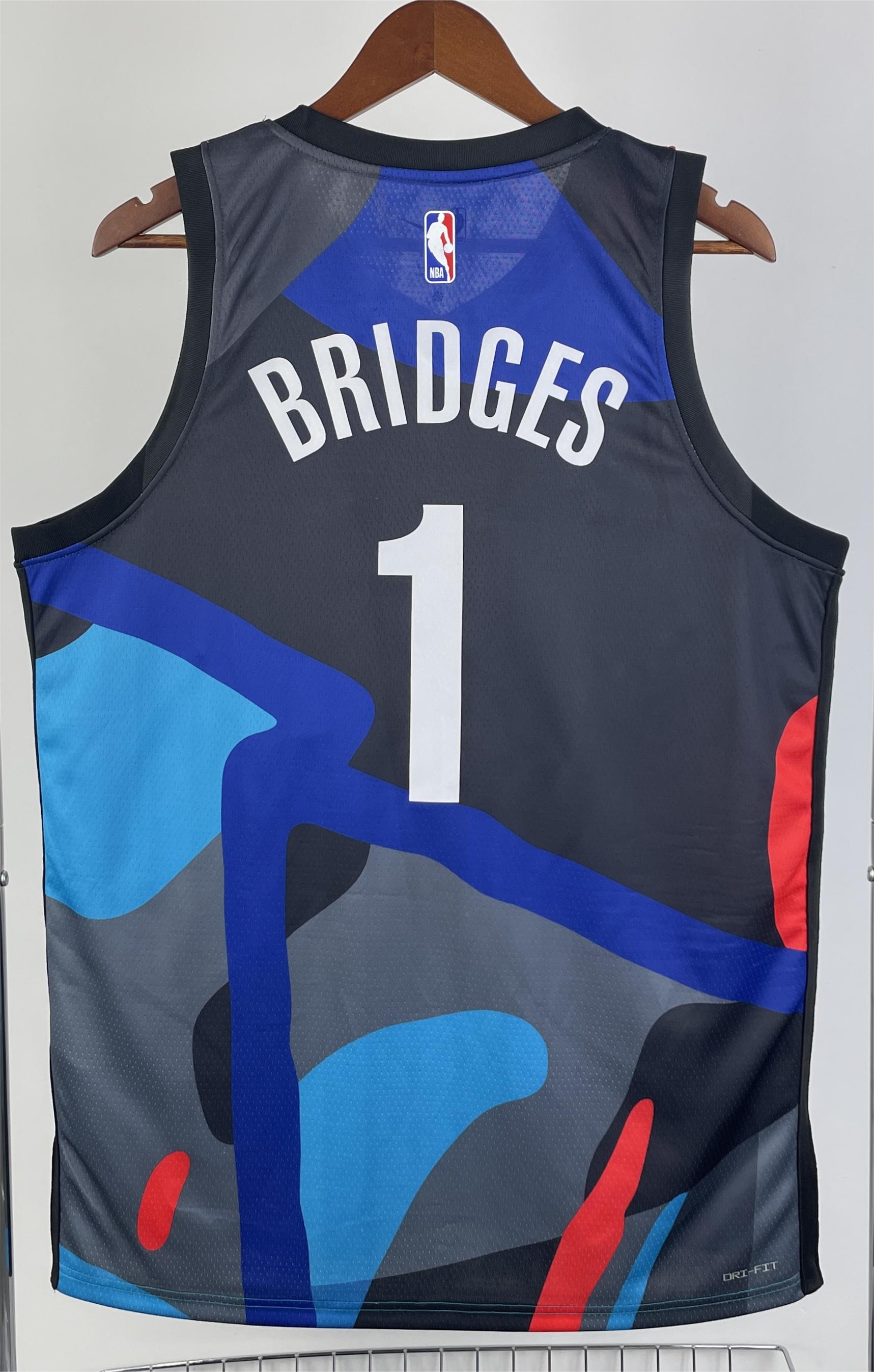 NBA Men 23-24 Brooklyn Nets City Edition #1 BRIDGES Swingman Jersey High Quality Name and Number Print - leoleo123123