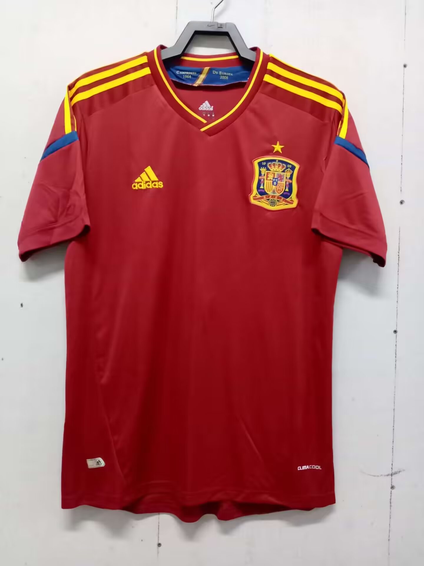 2012 Spain Home Fans Version Retro Jersey - leoleo123123