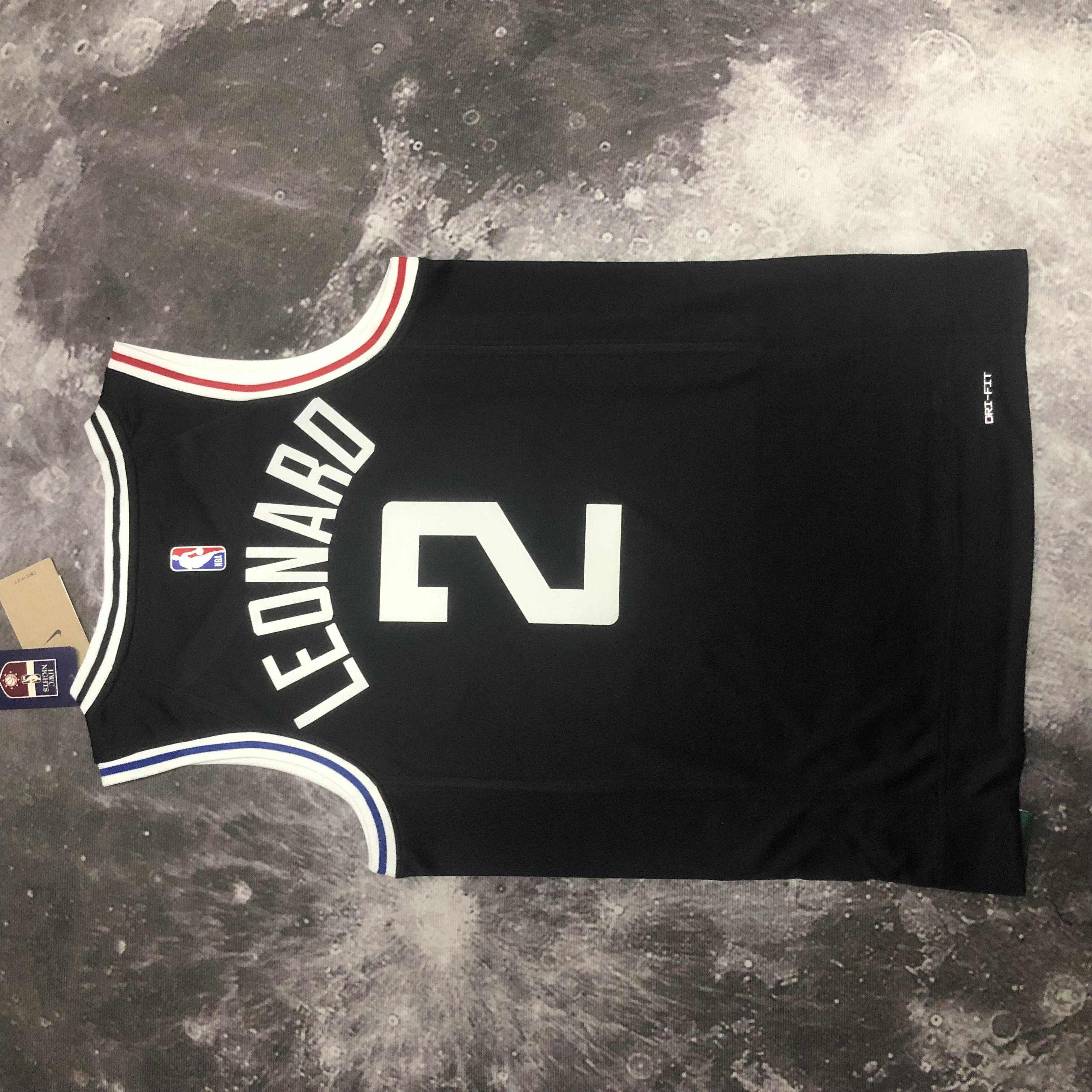 NBA Men Season 2023 Los Angeles Clippers Black City Edition #2 LEONARD Jersey High Quality Name and Number Print - leoleo123123