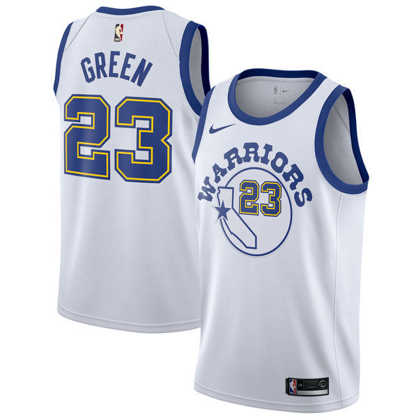 NBA Men Golden State Warriors Retro White #23 GREEN Jersey High Quality Name and Number Print - leoleo123123