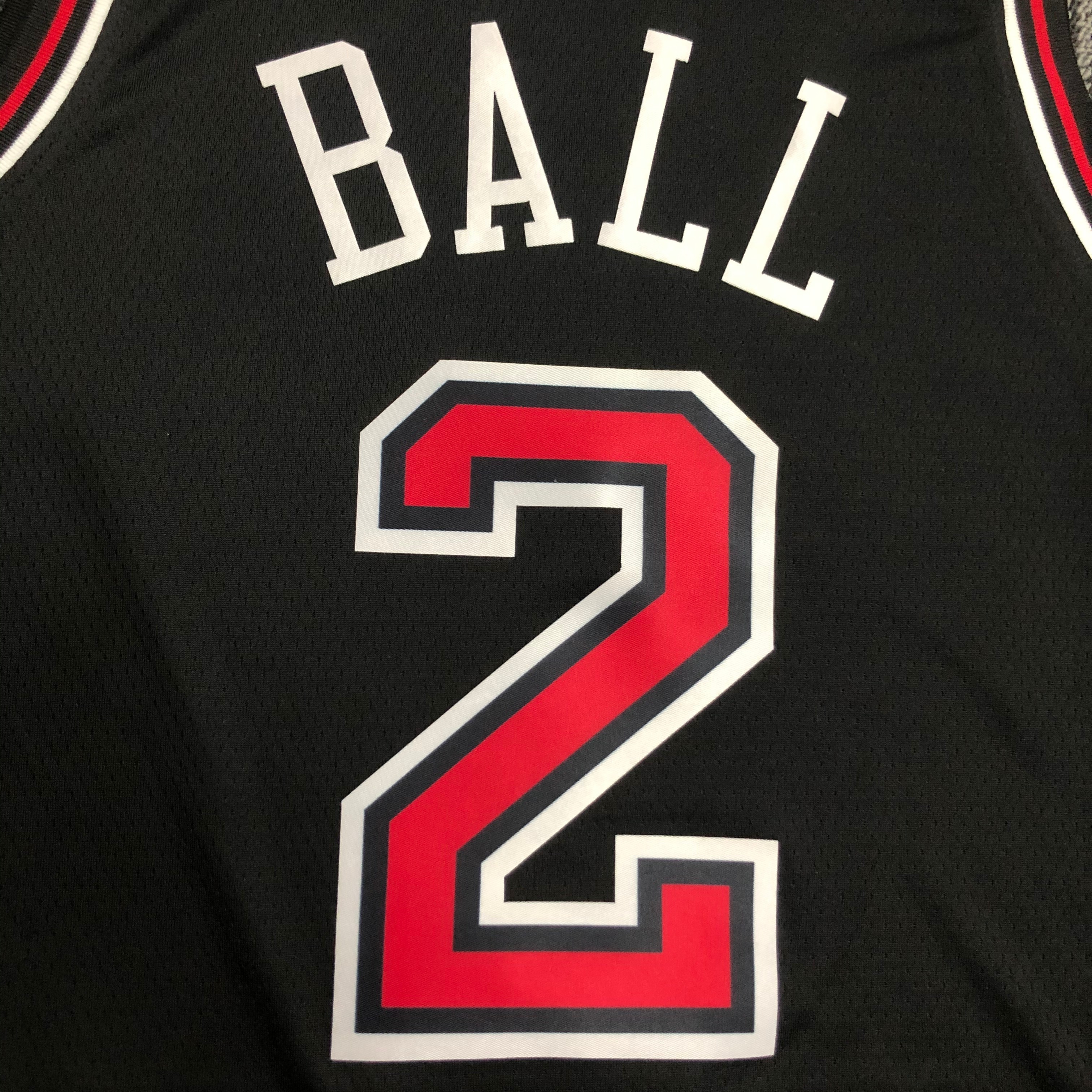 NBA Men Chicago Bulls Black #2 BALL Jersey High Quality Name and Number Print - leoleo123123