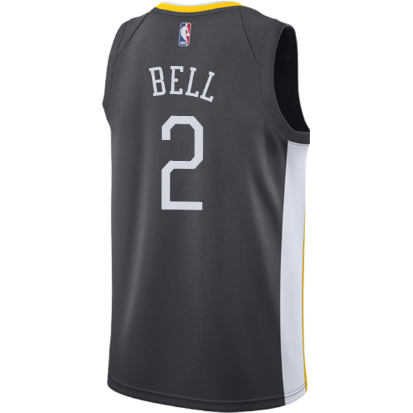 NBA Men Golden State Warriors Black #2 BELL Jersey High Quality Name and Number Print - leoleo123123