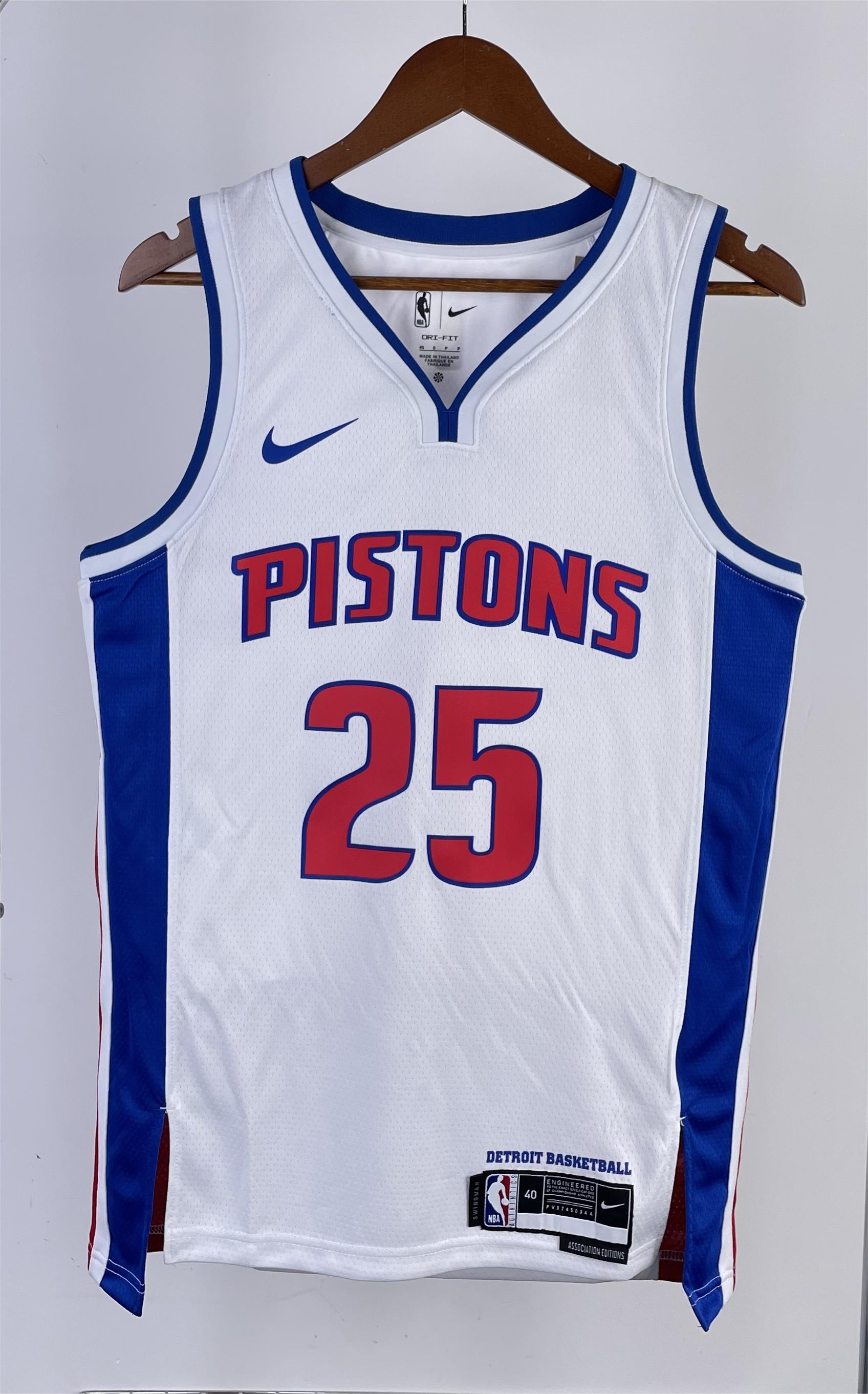 NBA Season 2023 Detroit Pistons White #25 ROSE Jersey High Quality Name and Number Print - leoleo123123
