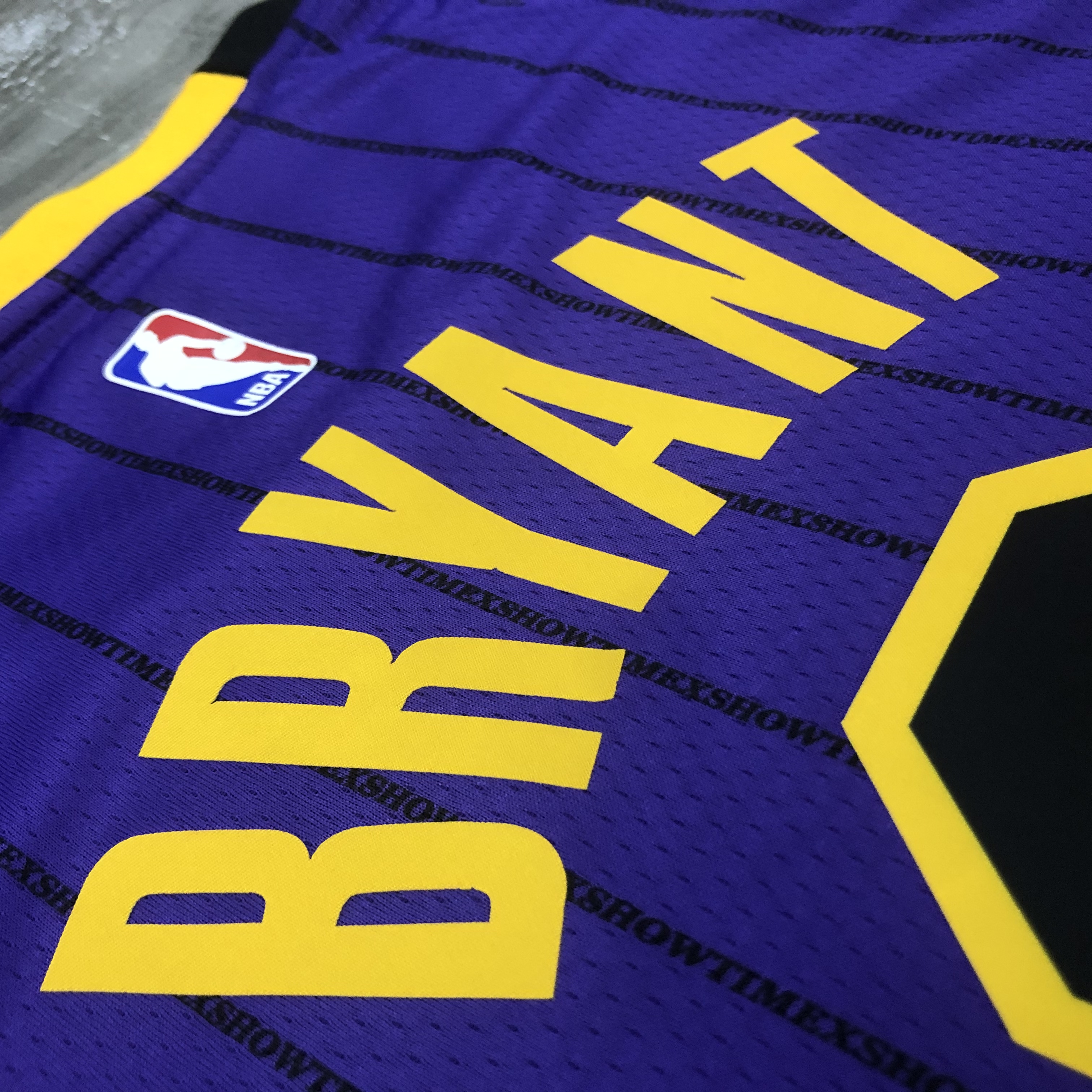 NBA Men Los Angeles Lakers Retro Purple with Black Lines #8 BRYANT Round Neck Jersey High Quality Name and Number Print - leoleo123123