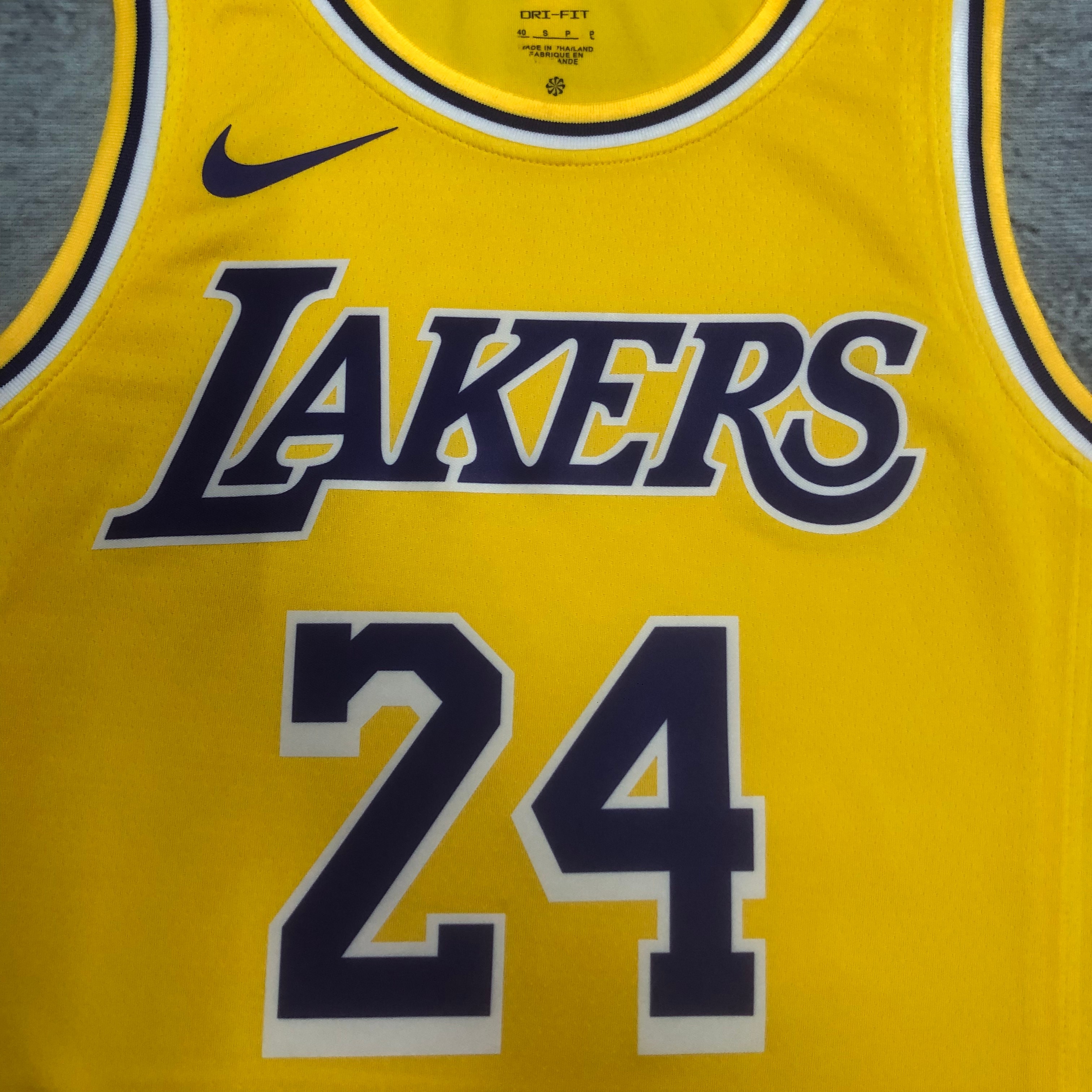 NBA Men Season 2023 Los Angeles Lakers Yellow #24 BRYANT Jersey High Quality Name and Number Print - leoleo123123
