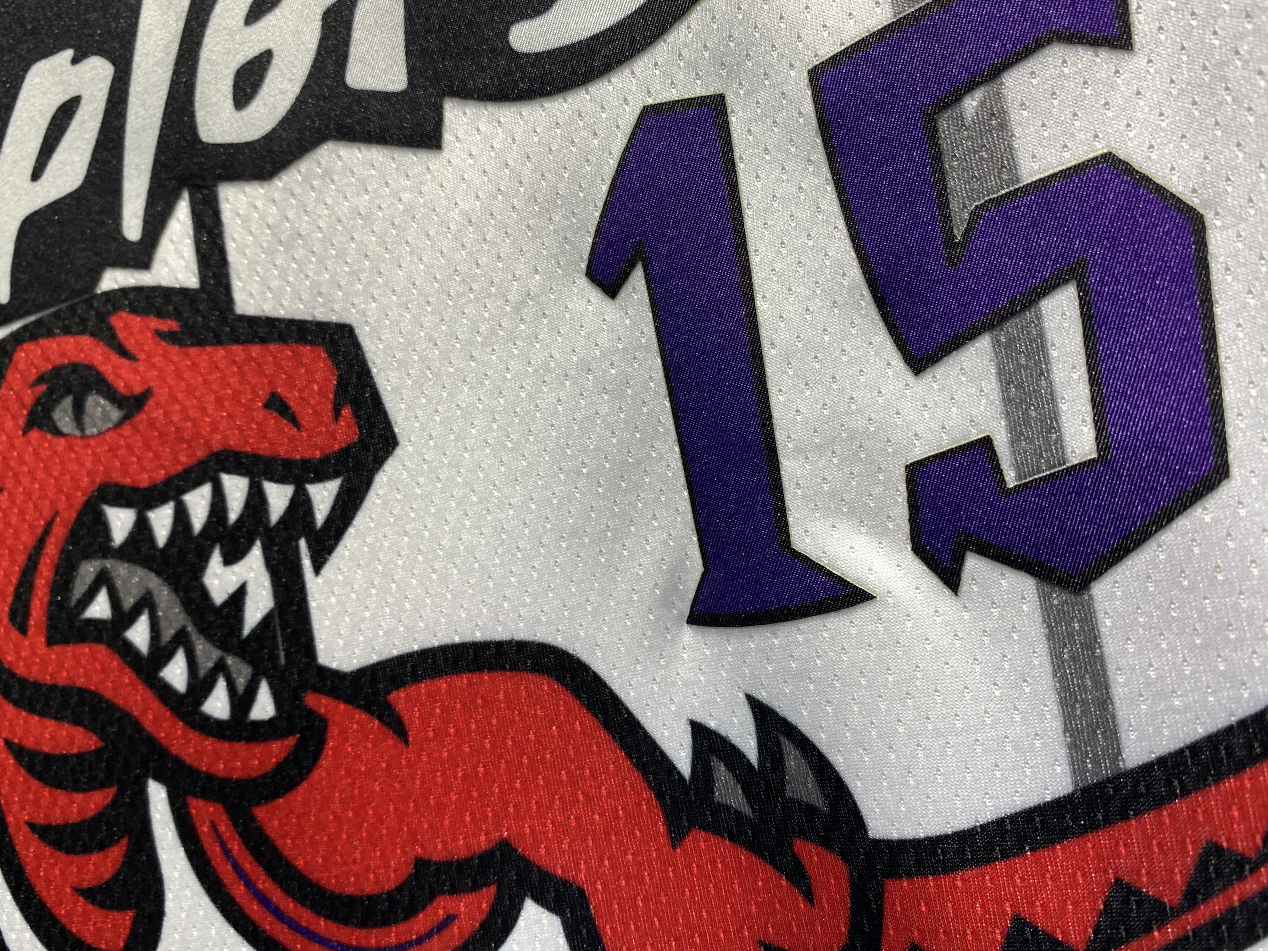 NBA Men Toronto Raptors Classical White #15 CARTER Jersey with Drangon High Quality Name and Number Print - leoleo123123