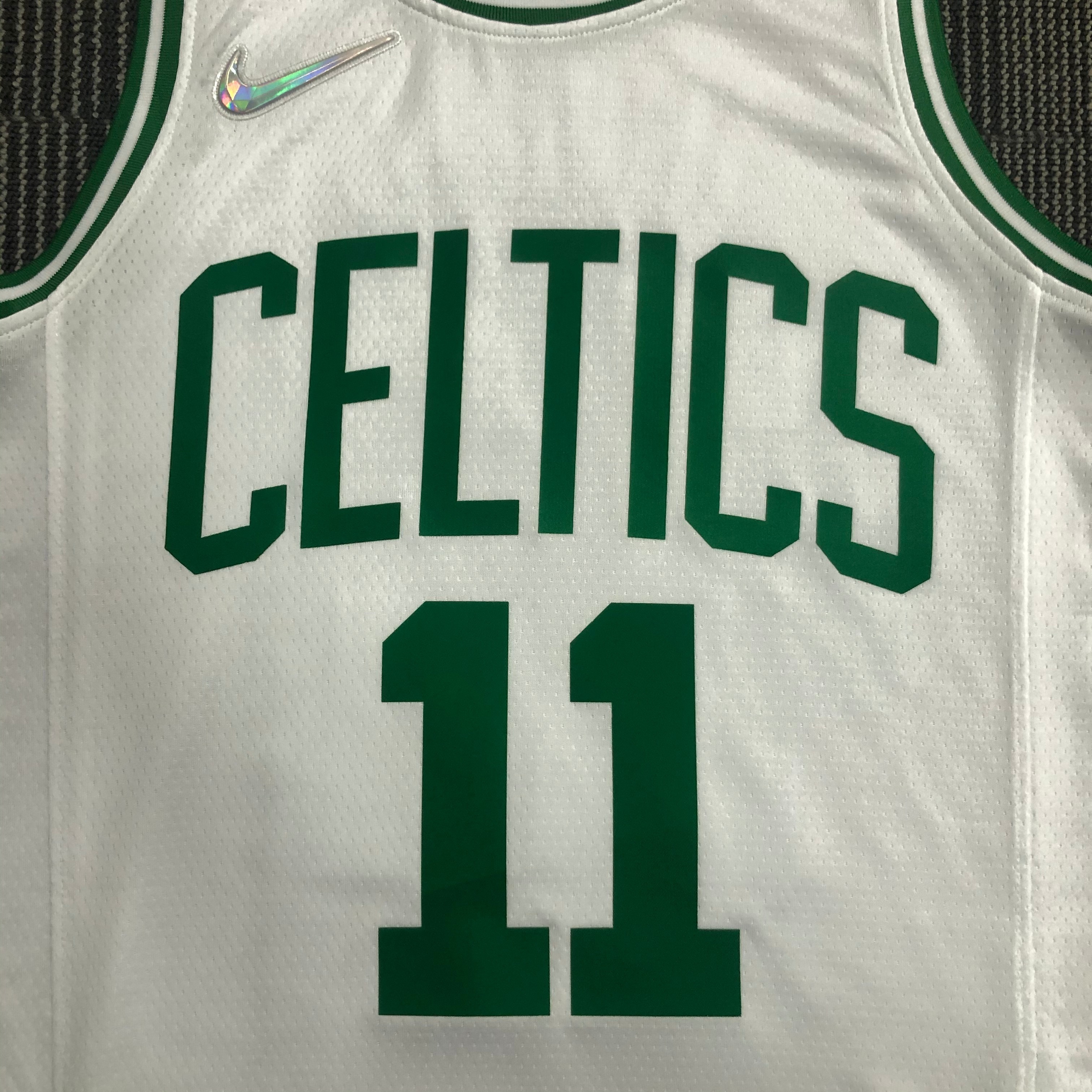 NBA 75th Anniversary Boston Celtics White #11 IRVING Jersey High Quality Name and Number Print - leoleo123123