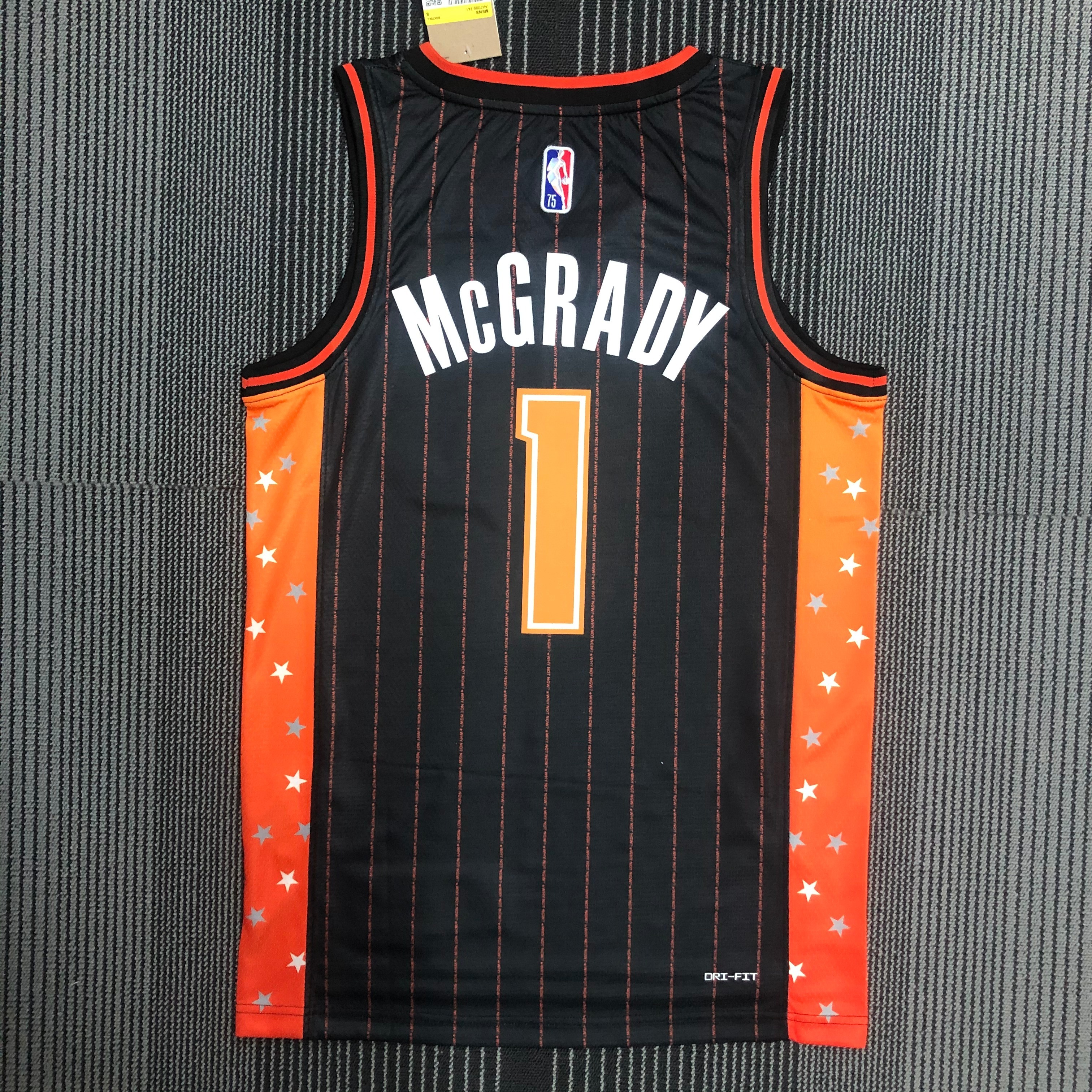 NBA Season 75th Anniversary 2022 Orlando Magic #1 McGRADY Brown Jersey High Quality Name and Number Print - leoleo123123