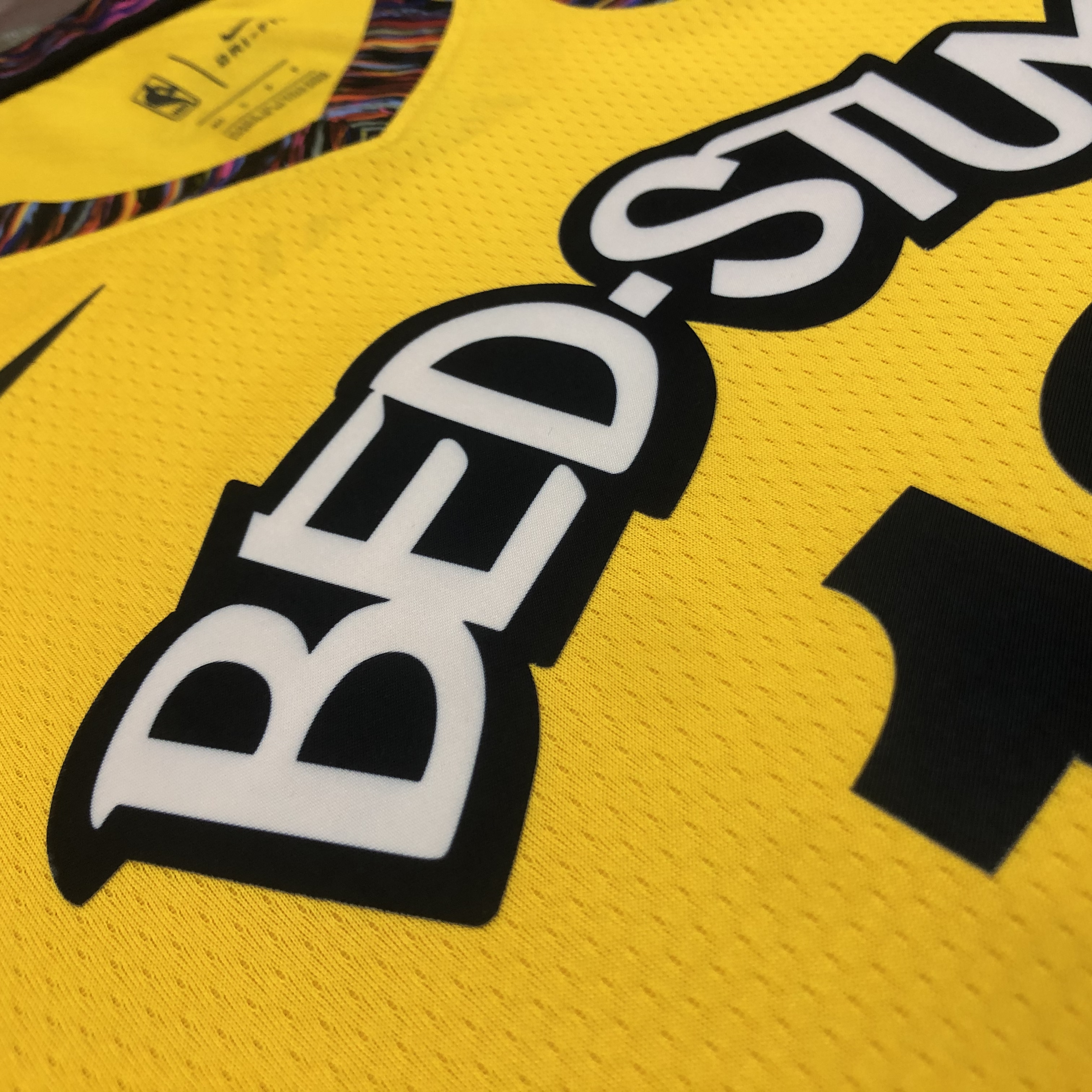 NBA Men Brooklyn Nets Yellow #12 HARRIS Jersey High Quality Name and Number Print - leoleo123123