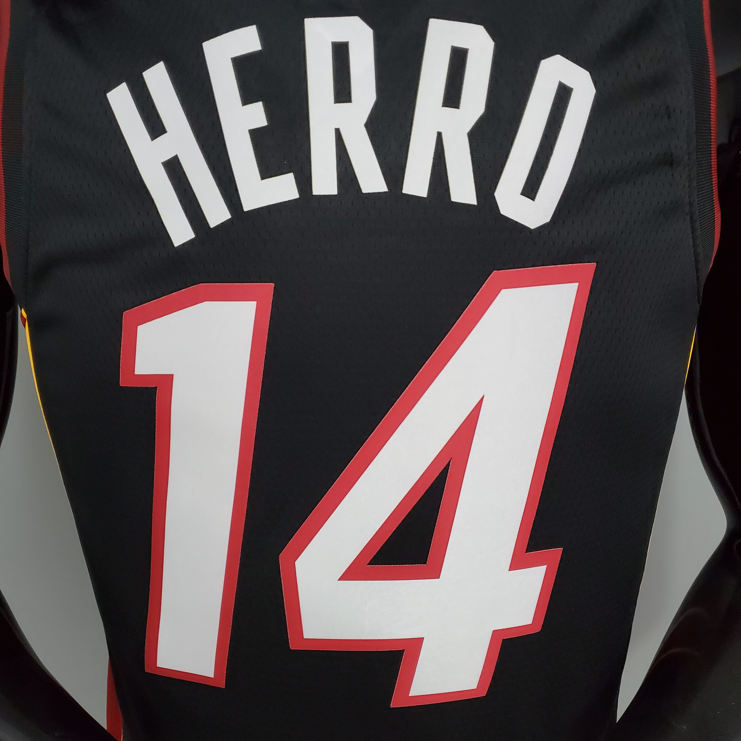 NBA Men Miami Heat Black #14 HERRO Jersey High Quality Name and Number Print - leoleo123123