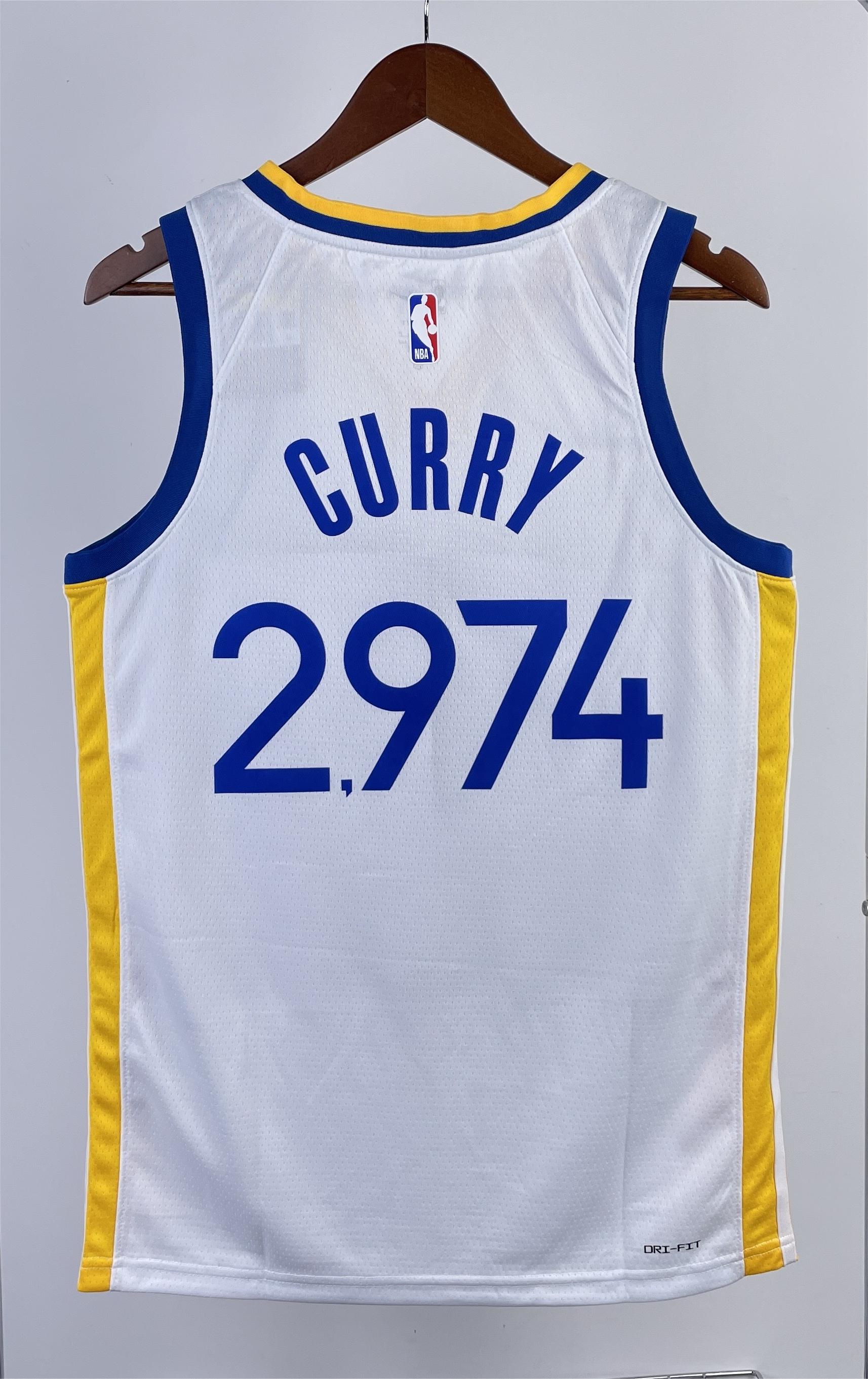 NBA Men 2023 Golden State Warriors White #2974 CURRY Swingman Jersey - leoleo123123