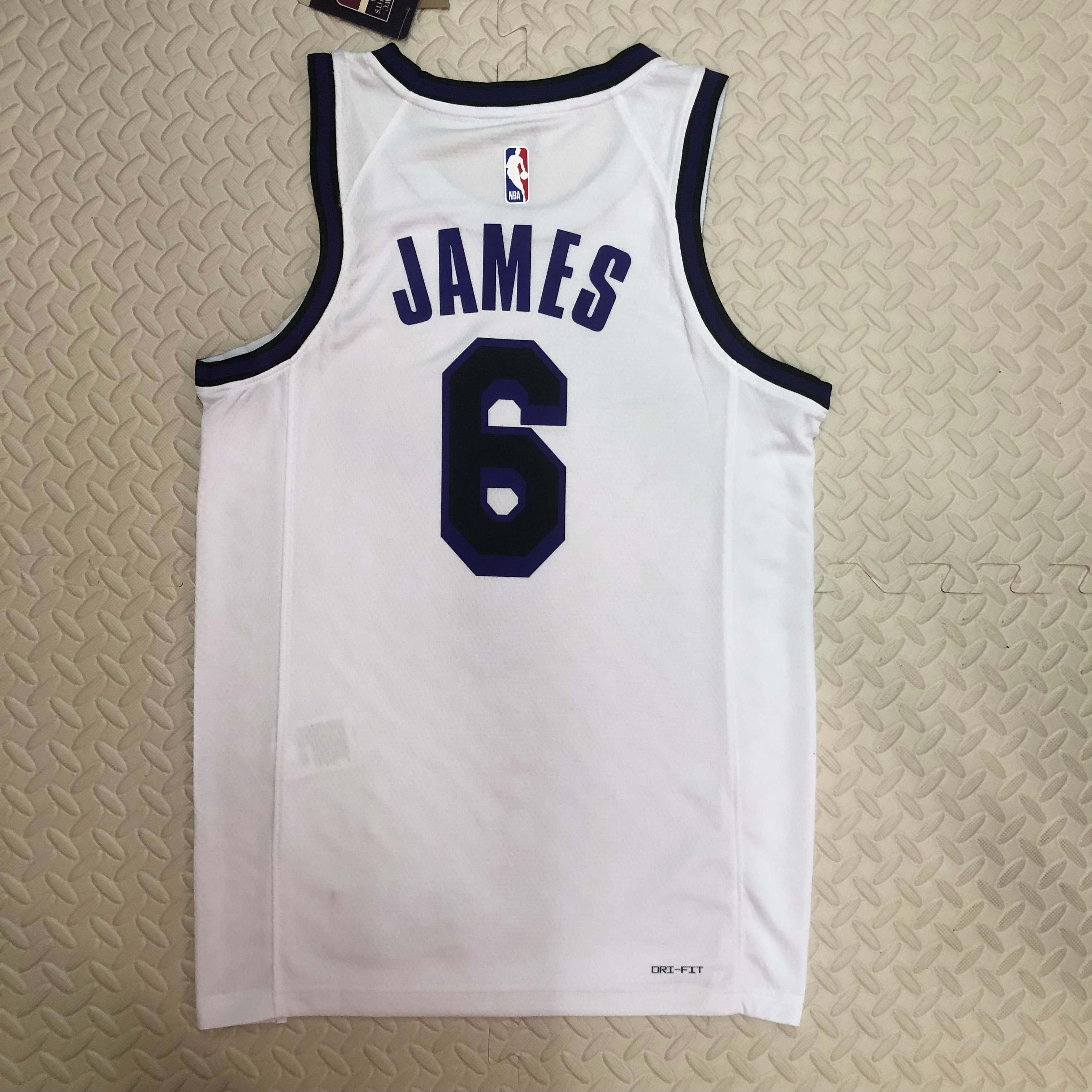 NBA Men Season 2023 Los Angeles Lakers White #6 JAMES Jersey High Quality Name and Number Print - leoleo123123