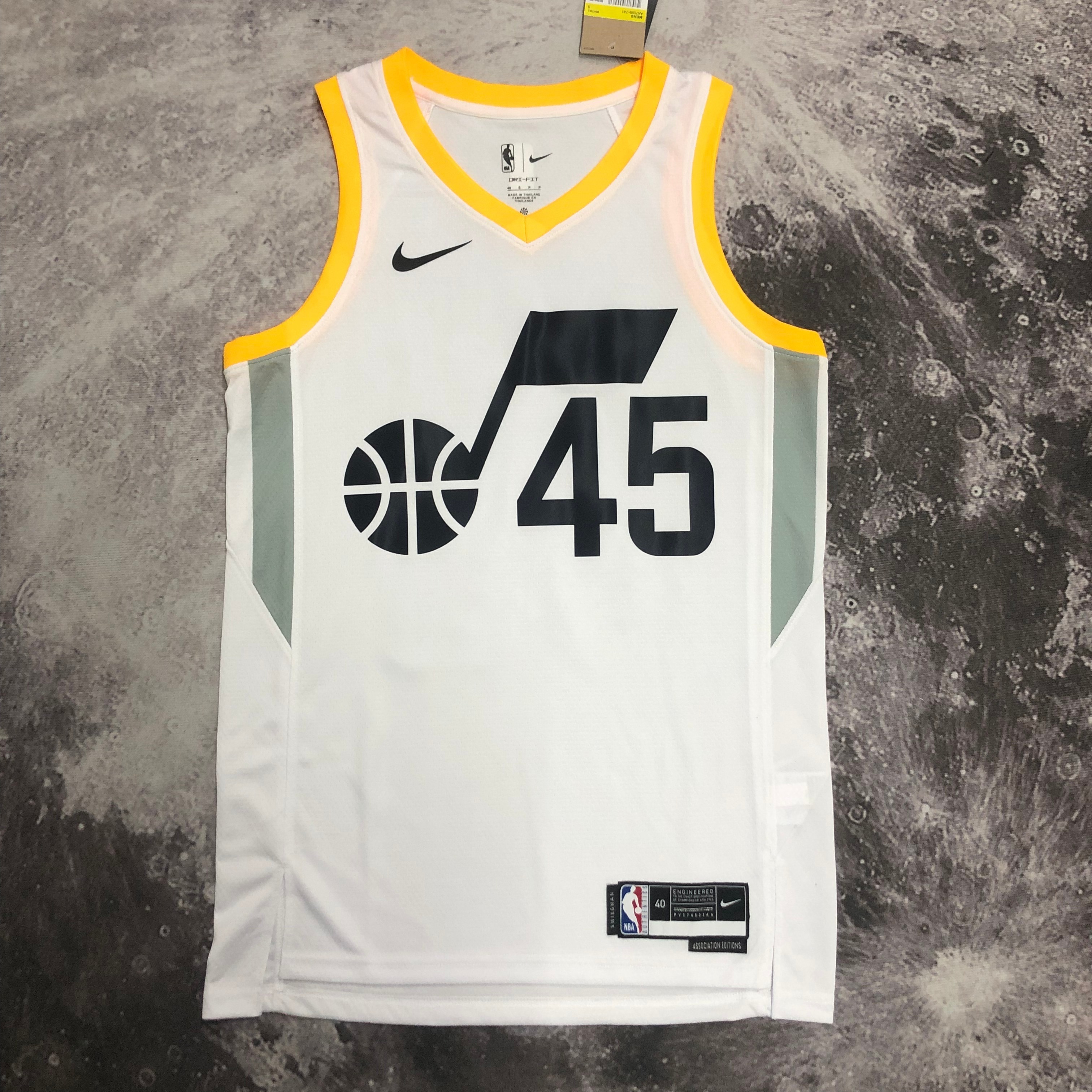 NBA 2023 Men Utah Jazz White #45 MITCHELL Jersey High Quality Name and Number Print - leoleo123123
