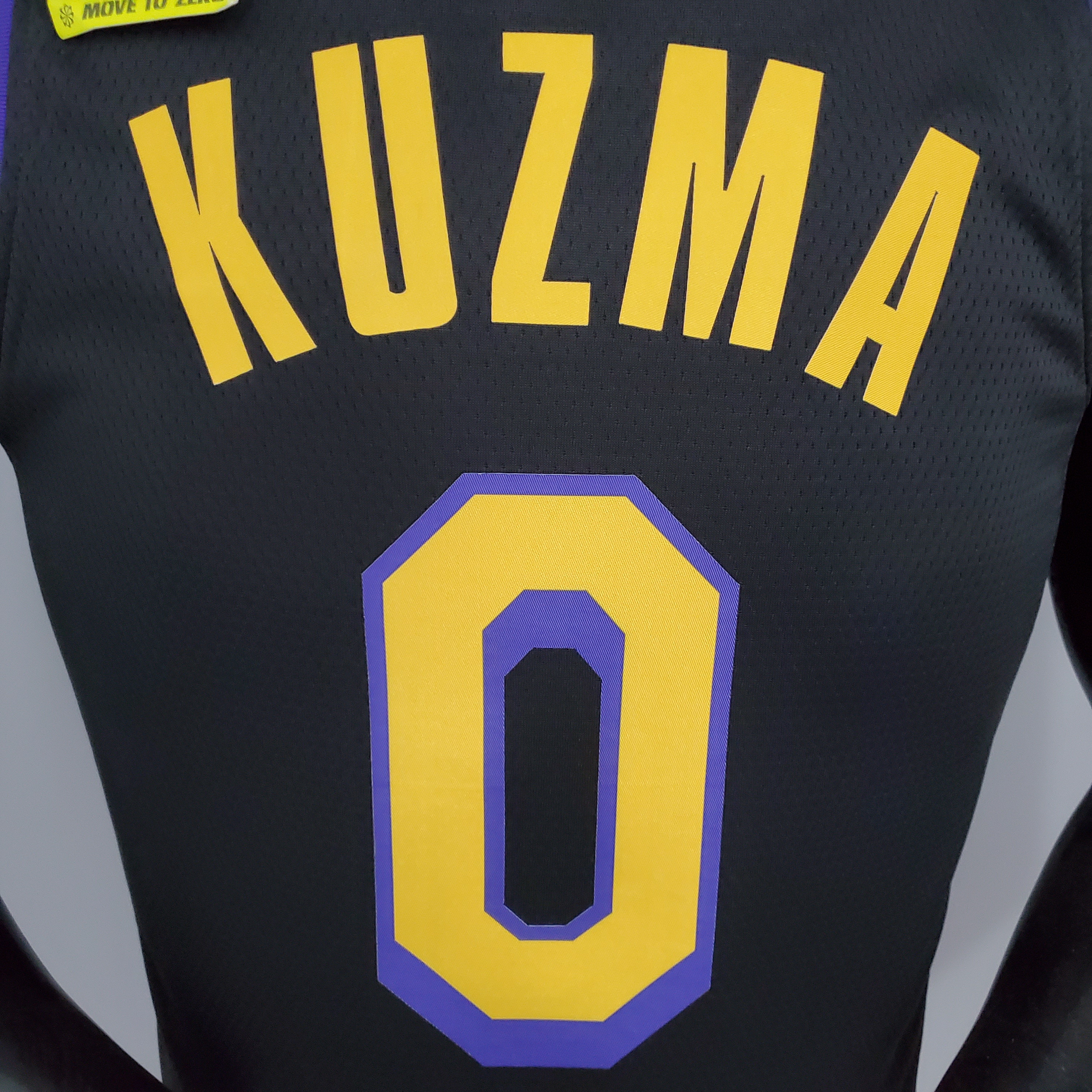 2021 KUZMA#0 Los Angeles Lakers Black Latin Black NBA Jersey High Quality Name and Number Print - leoleo123123