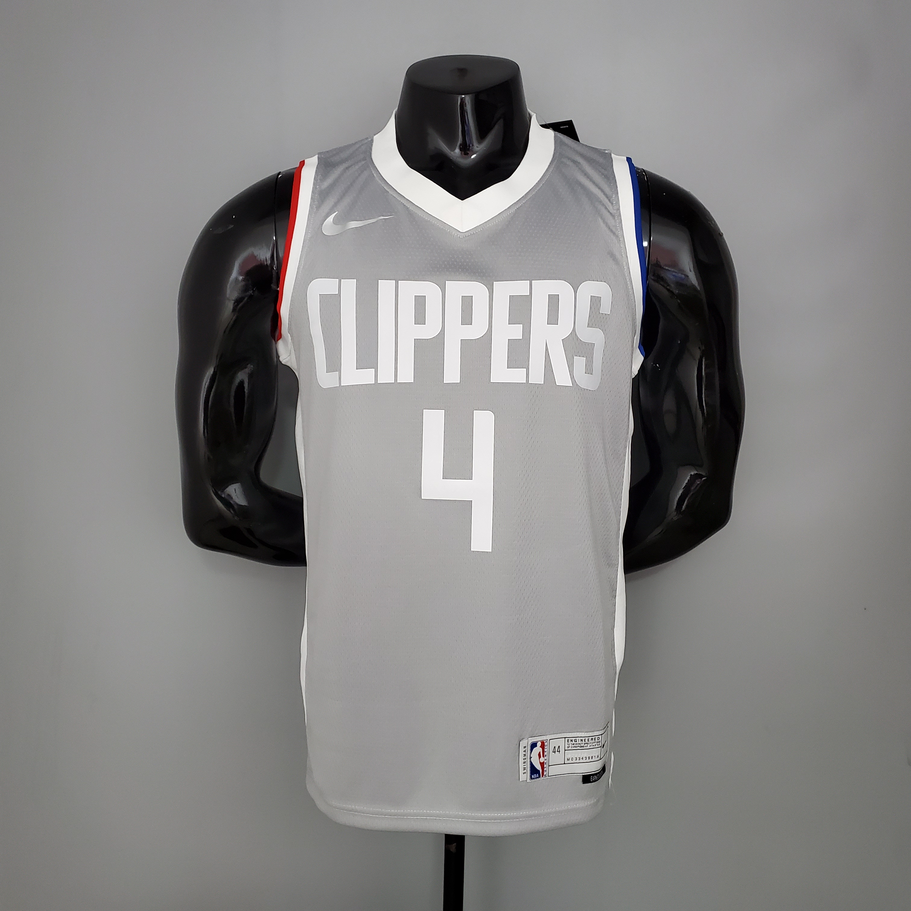 NBA Season 2021 Men Los Angeles Clippers Grey Awarding Version #4 RONDO Jersey High Quality Name and Number Print - leoleo123123