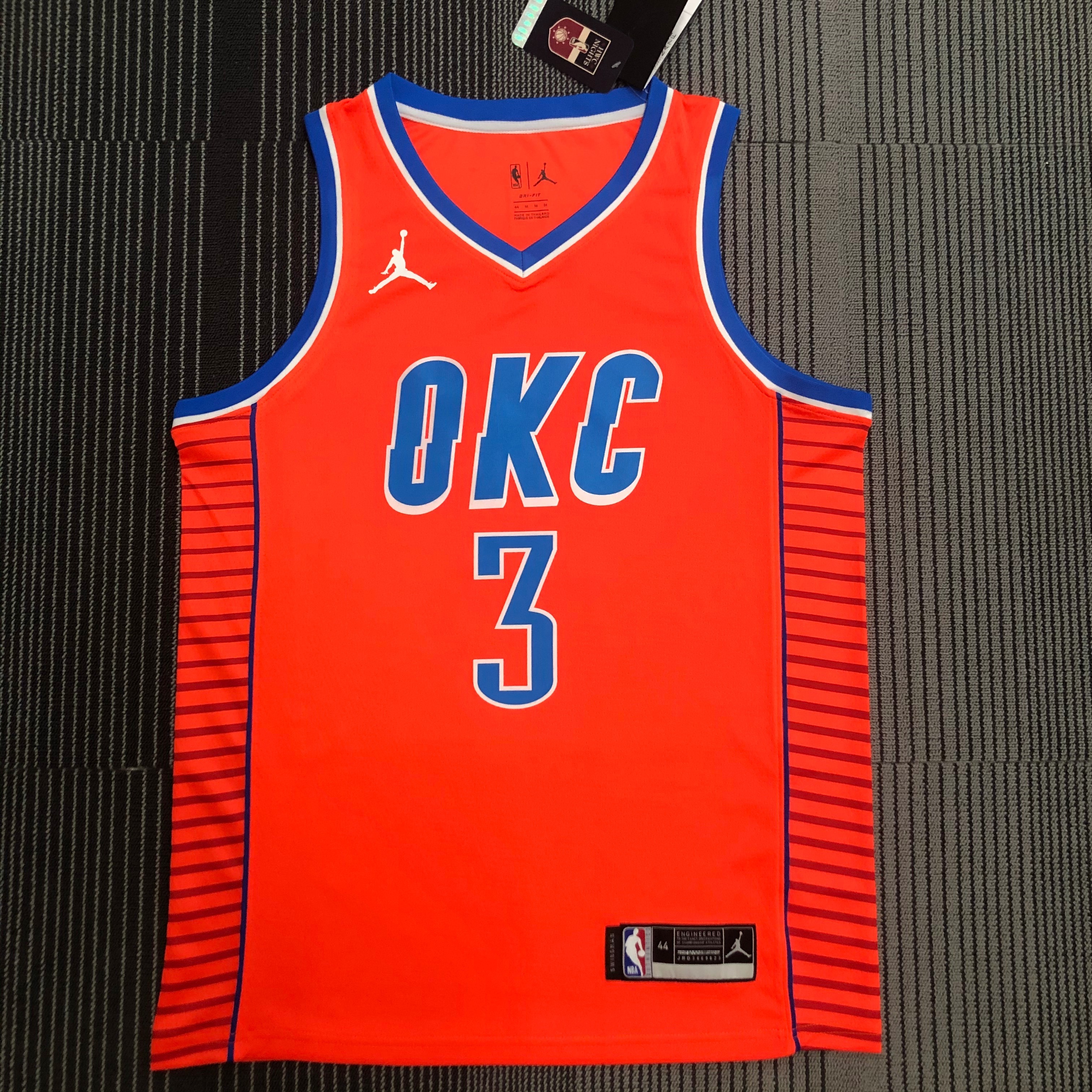 NBA New Season 2021 Men Oklahoma City Thunder Orange #3 PAUL Jersey High Quality Name and Number Print - leoleo123123