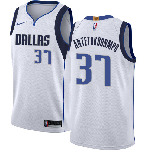 NBA Men Dallas Mavericks White #37 ANTETOKOUNMPO Jersey High Quality Name and Number Print - leoleo123123