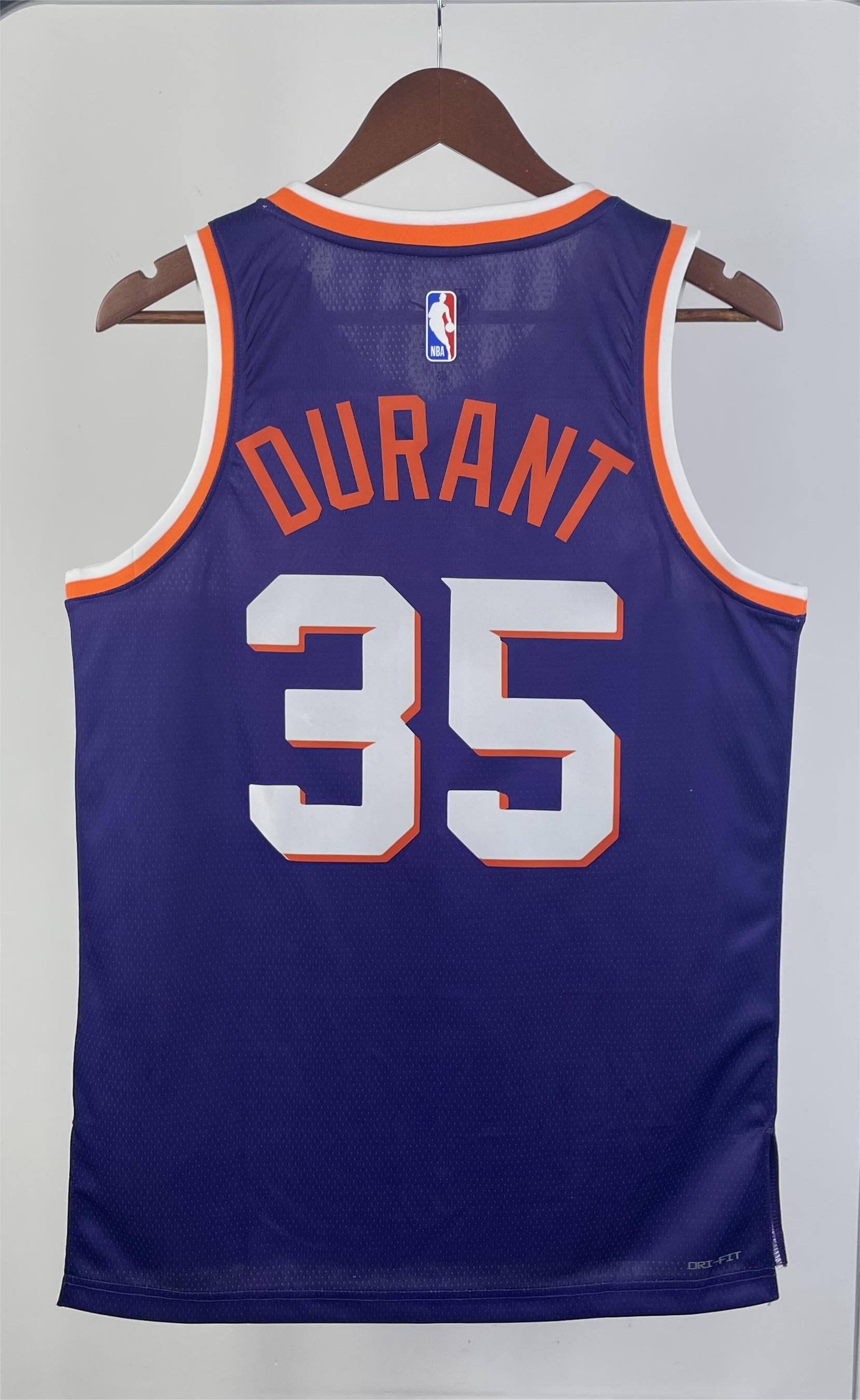 NBA Men 2024 Phoenix Suns Purple #35 DURANT Jersey High Quality Name and Number Print - leoleo123123