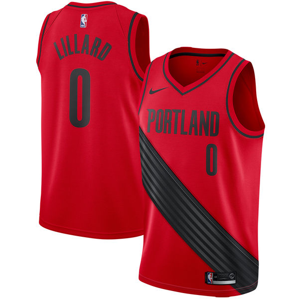 NBA Portland Trail Blazers Red #0 LILLARD Jersey High Quality Name and Number Print - leoleo123123