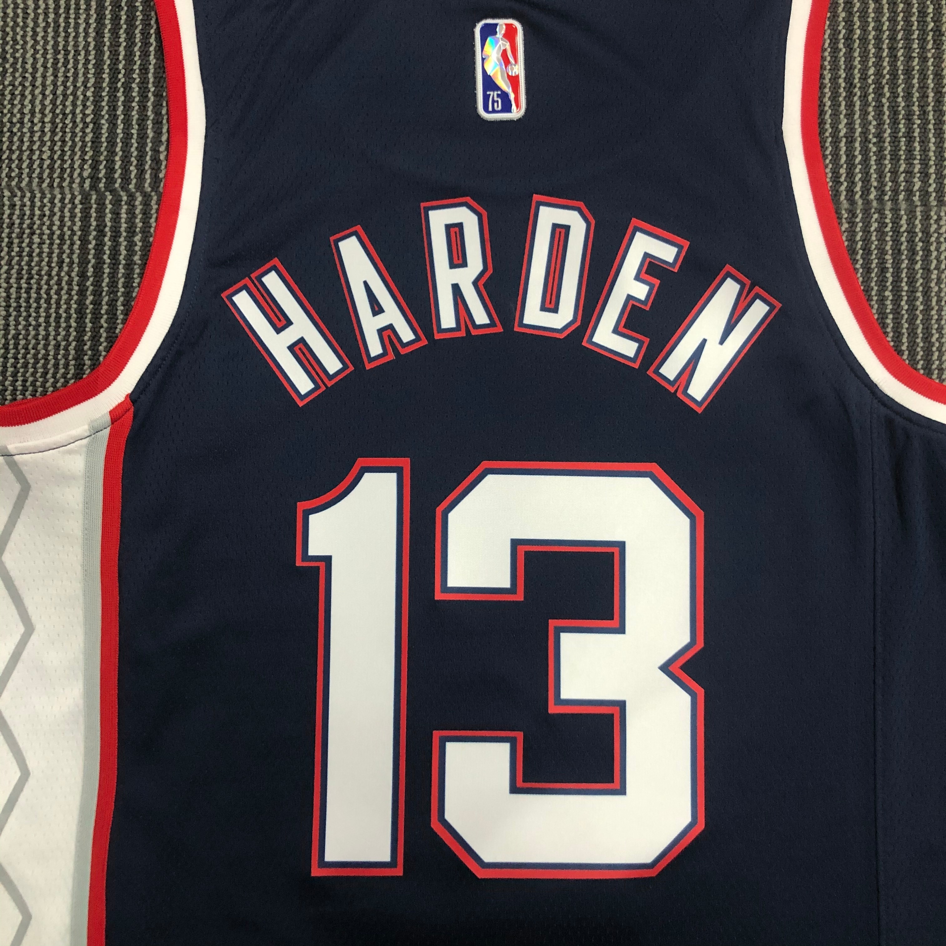NBA Season 2022 75th Anniversary Brooklyn Nets Black #13 HARDEN Jersey High Quality Name and Number Print - leoleo123123