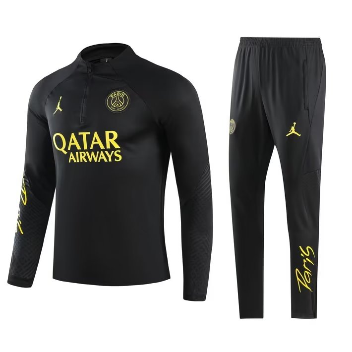 2023 PSG Black Jordan Sweater Tracksuit Thai Quality - leoleo123123