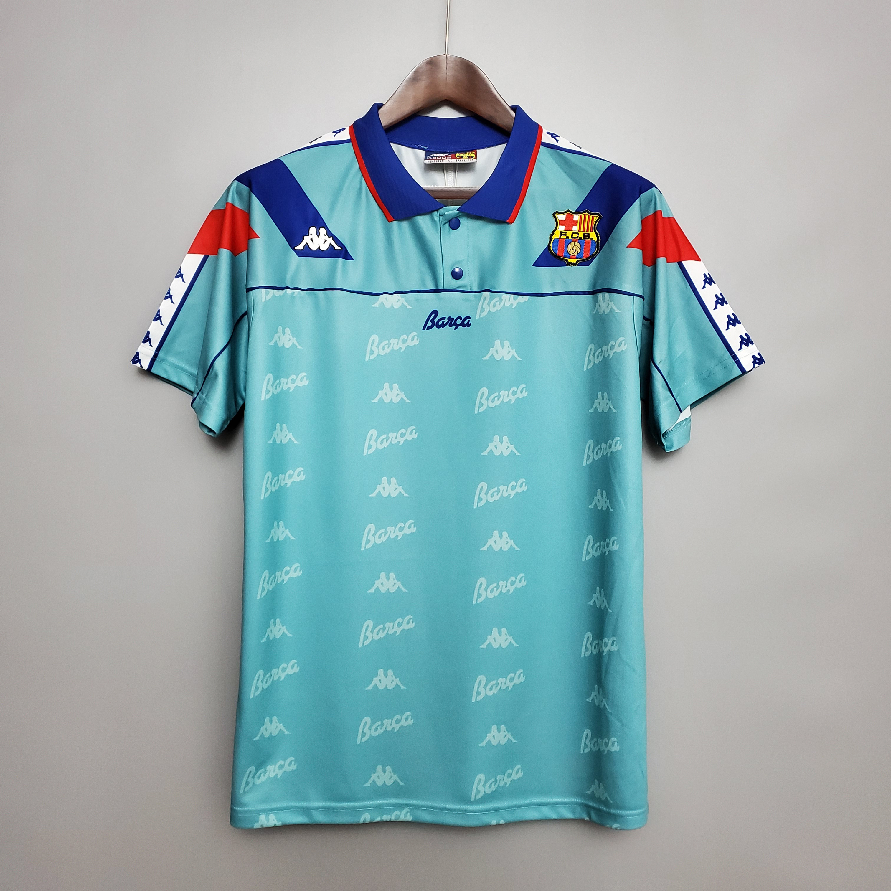 92-95 Barcelona Away Retro Jersey - leoleo123123