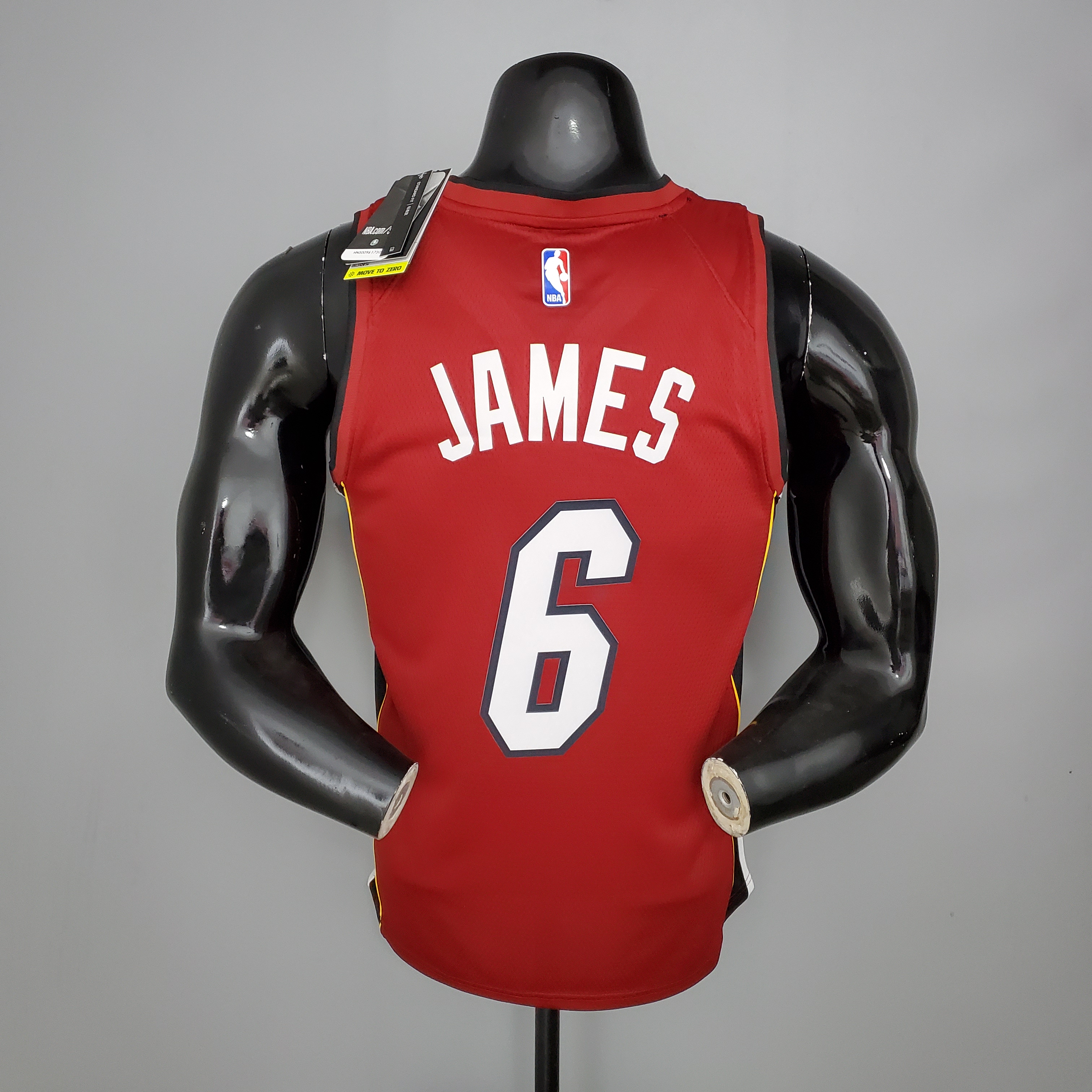 NBA Season 2021 Men Miami Heat Red #6 JAMES Jersey with Jordan Logo High Quality Name and Number Print - leoleo123123