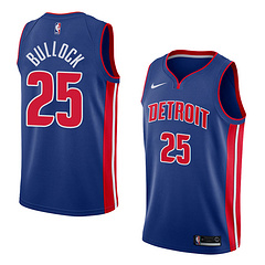 NBA Men Detroit Pistons Blue #25 BULLOCK Jersey High Quality Name and Number Print - leoleo123123