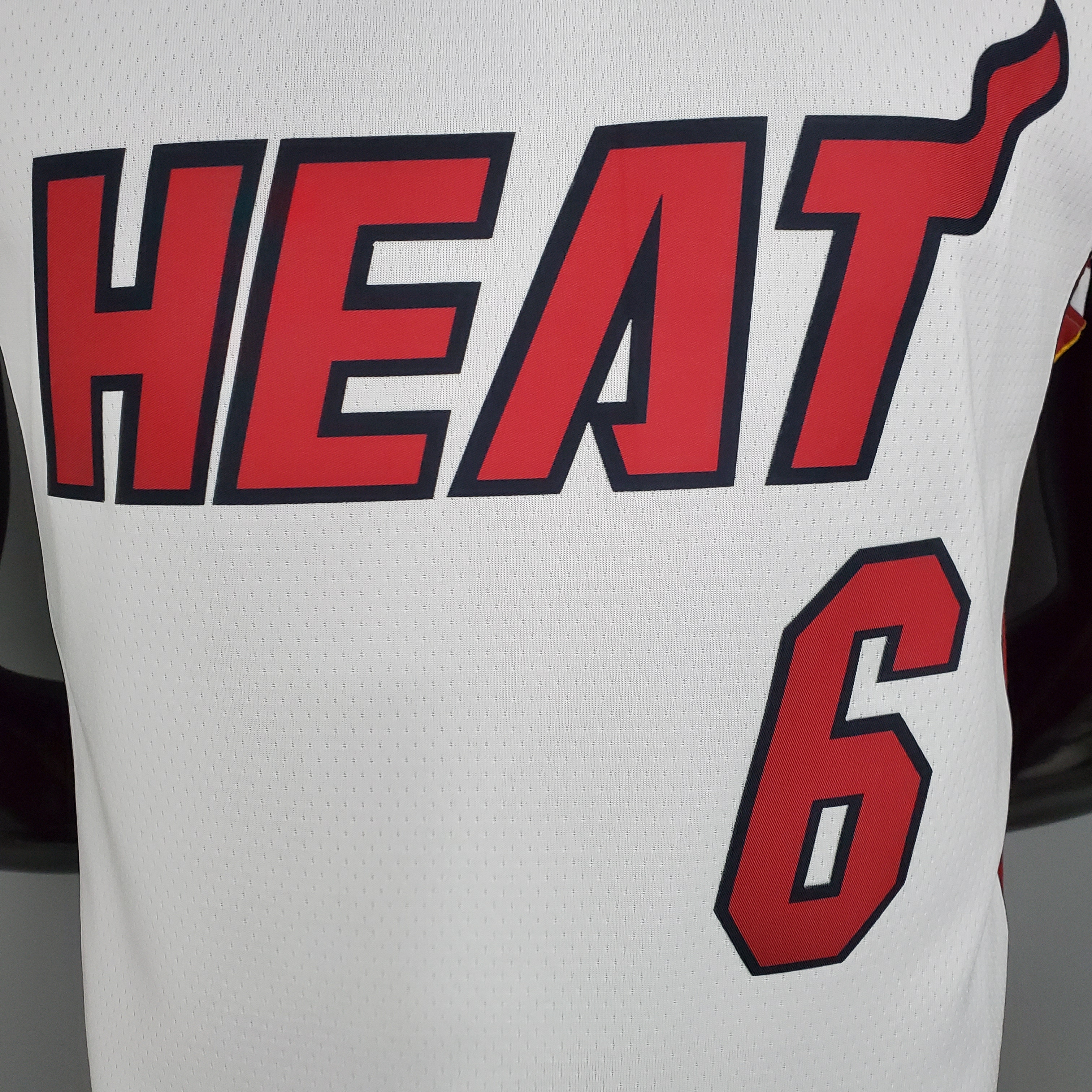 NBA Men Miami Heat White #6 JAMES Jersey High Quality Name and Number Print - leoleo123123
