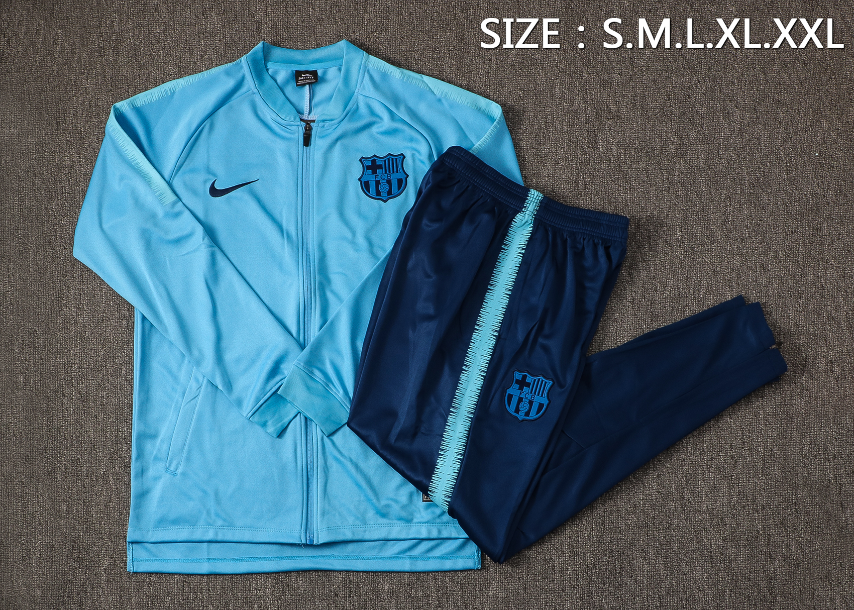 21/22 Barcelona Sky Blue Jacket Tracksuit Thai Quality - leoleo123123