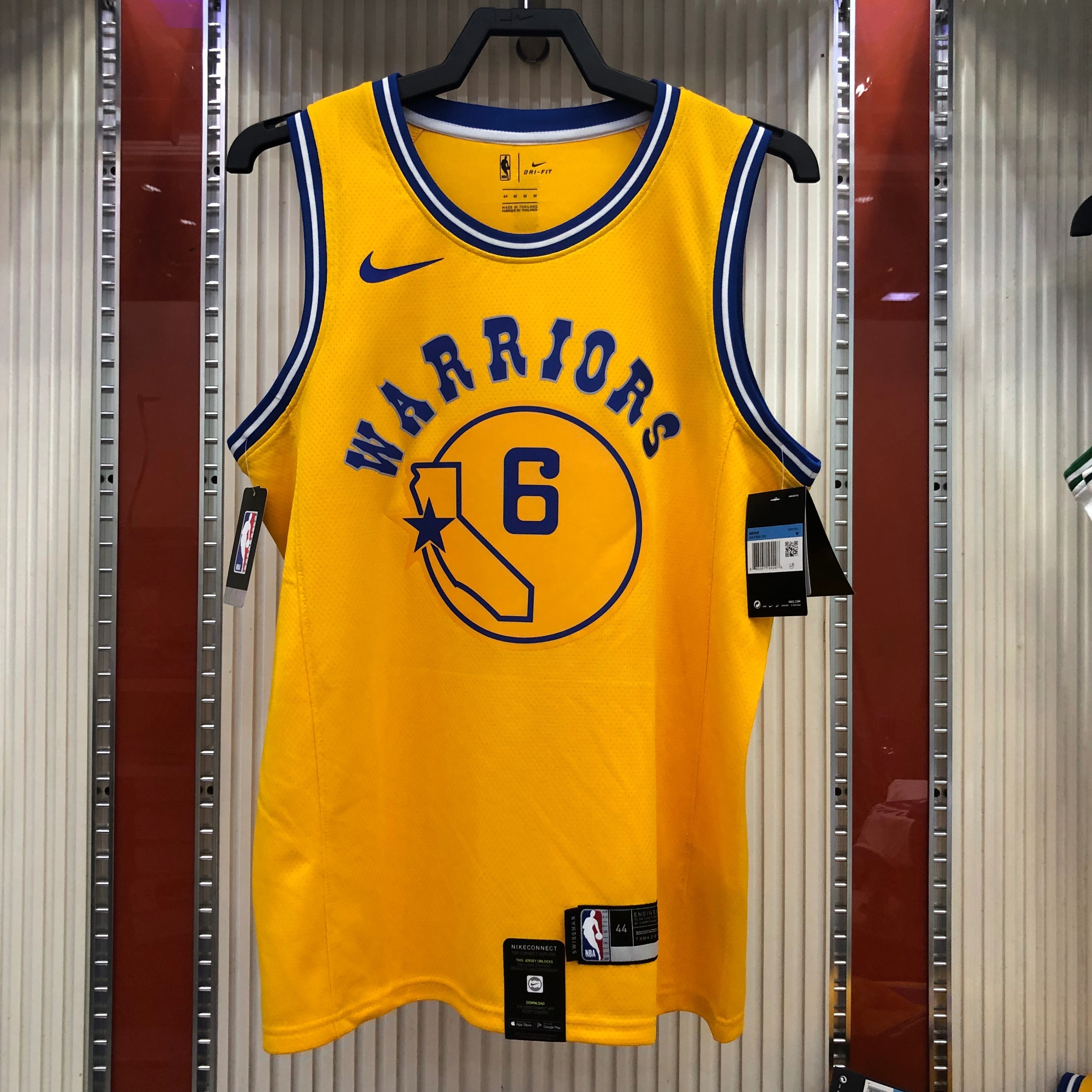 NBA Men Golden State Warriors Retro Yellow #6 YOUNG Jersey High Quality Name and Number Print - leoleo123123