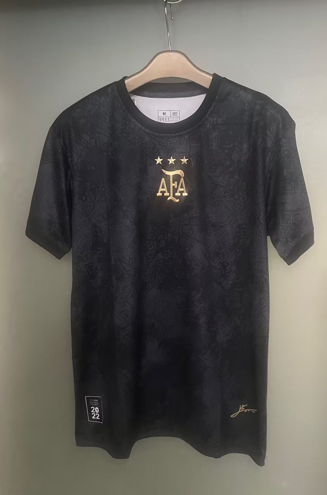 22/23 Argentina Special Black Jersey With 3 Stars Fans Version - leoleo123123