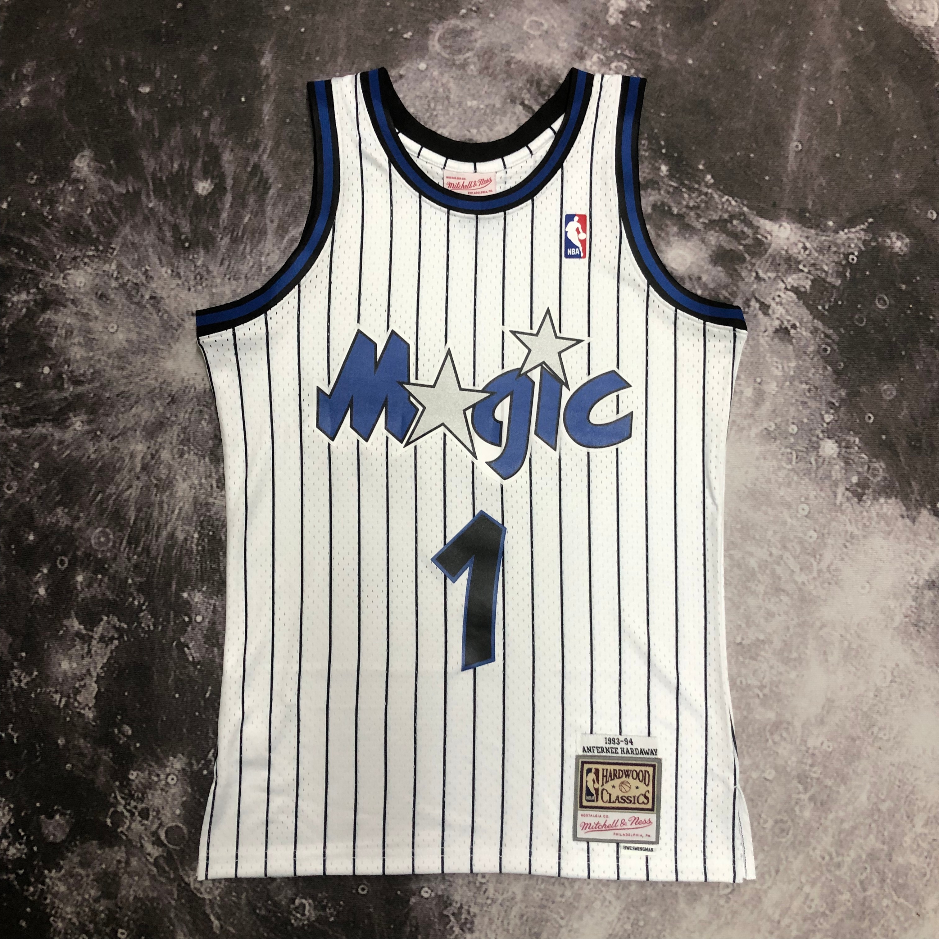NBA Season Season 93-94 Orlando Magic White #1 HARDAWAY Jersey High Quality Name and Number Print - leoleo123123