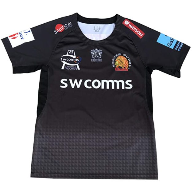 Rugby Season 2021 Exeter Chiefs Black Rugby Jersey High Quality - leoleo123123