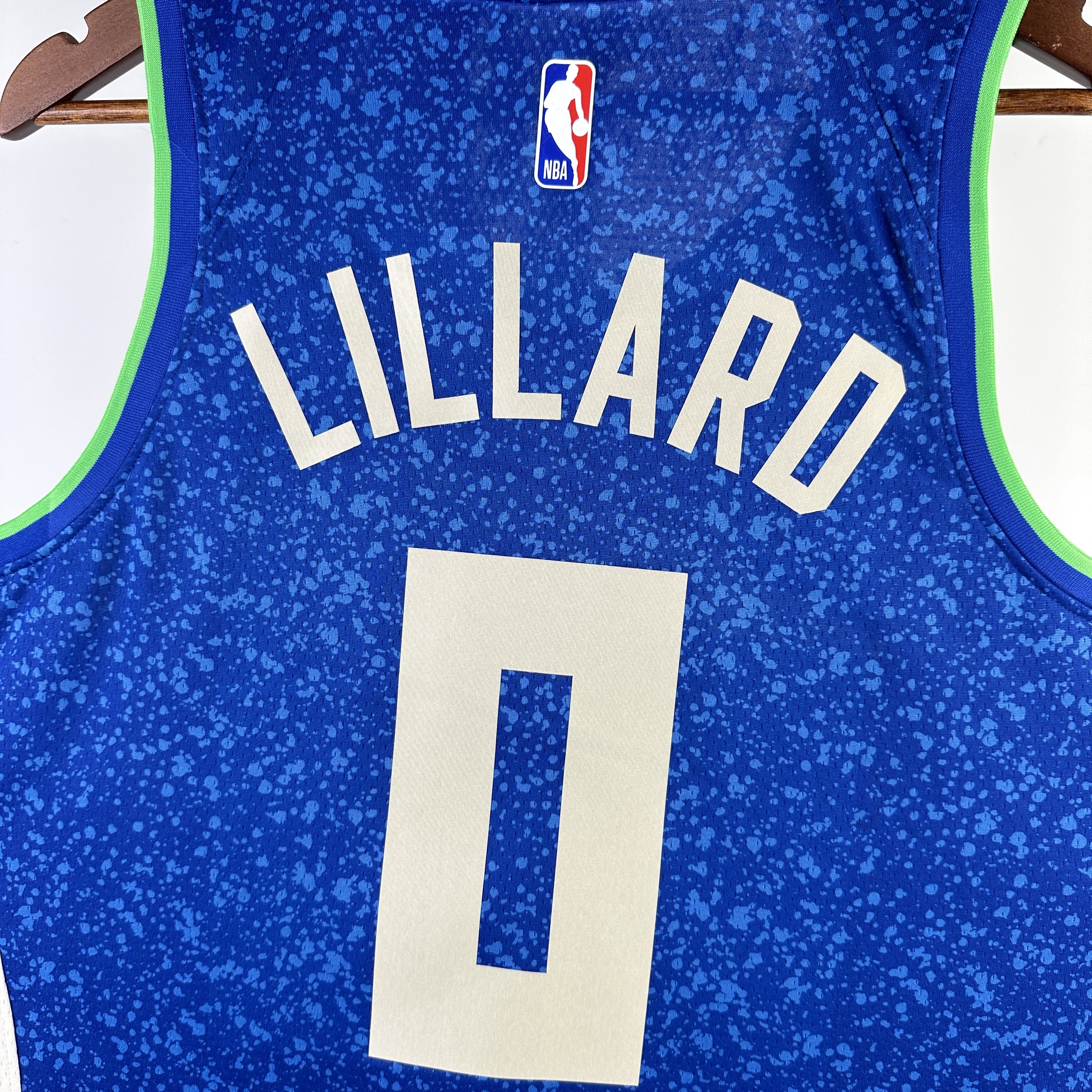 NBA Men 2023 Milwaukee Bucks Blue City Edition #0 LILLARD Jersey High Quality Name and Number Print - leoleo123123