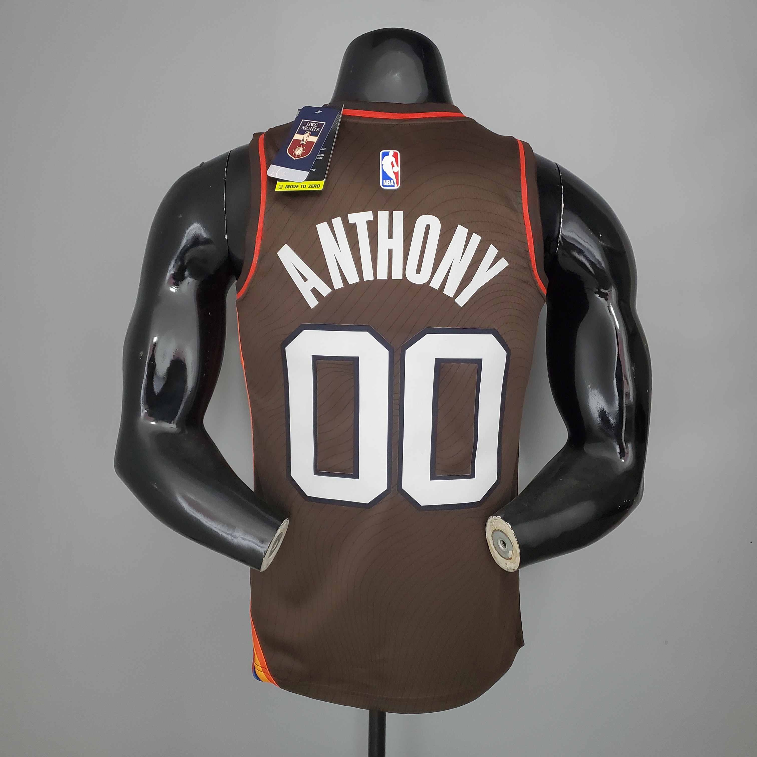 NBA New 2021 Portland Trail Blazers Brown #00 ANTHONY Jersey High Quality Name and Number Print - leoleo123123