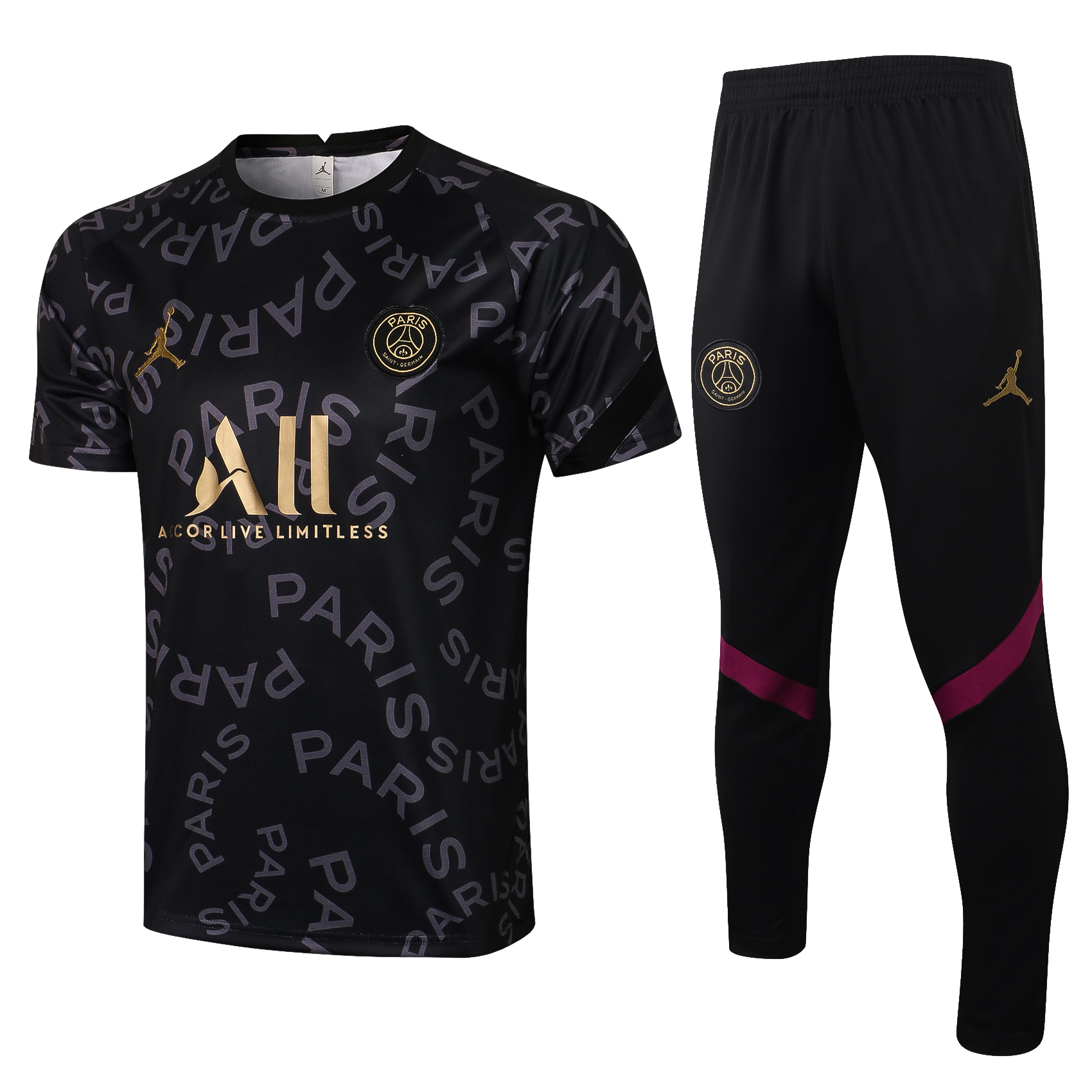 21-22 PSG Jordan Black Training Tracksuit Thai Quality - leoleo123123
