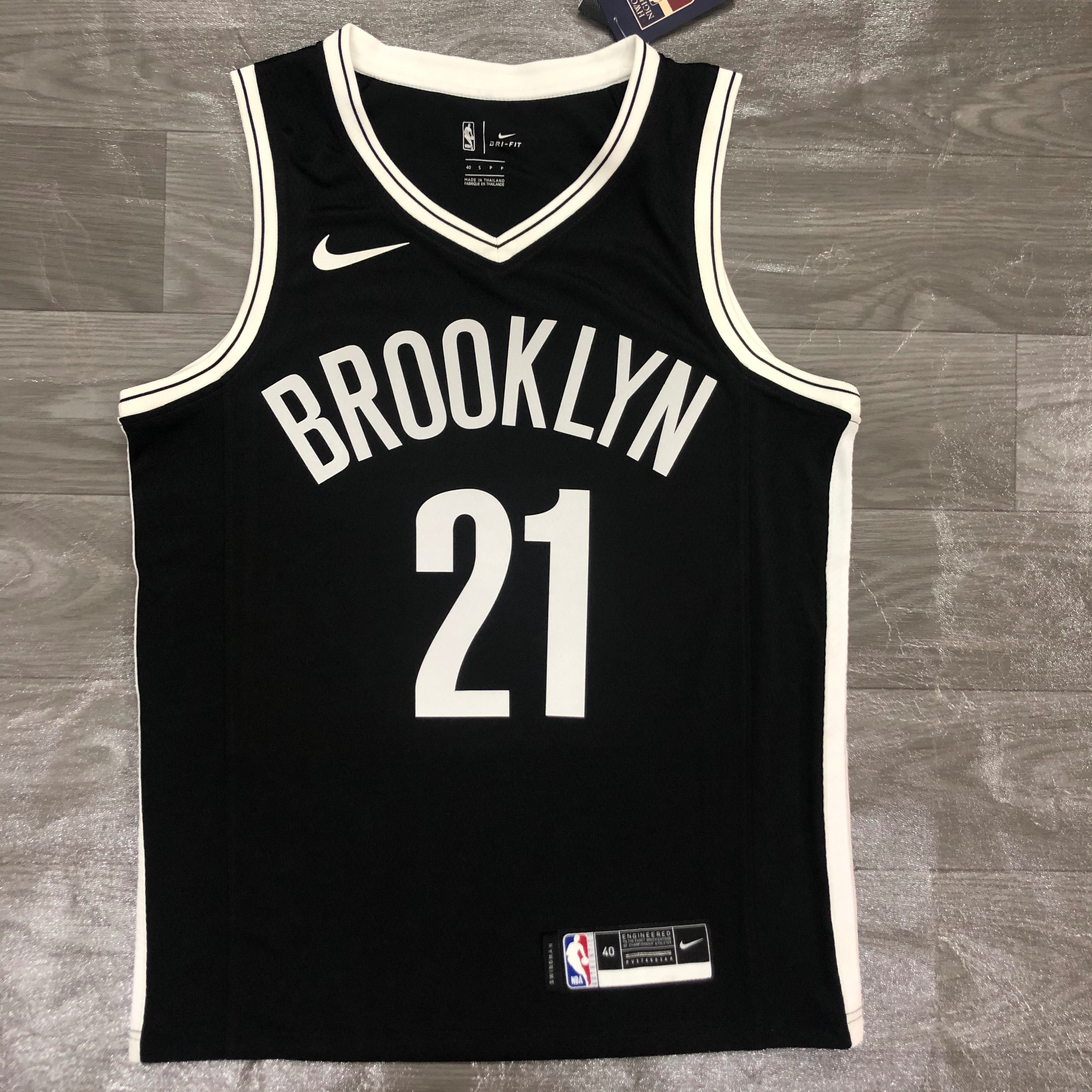 NBA Men New Brooklyn Nets Black #21 ALDRIDGE Jersey High Quality Name and Number Print - leoleo123123