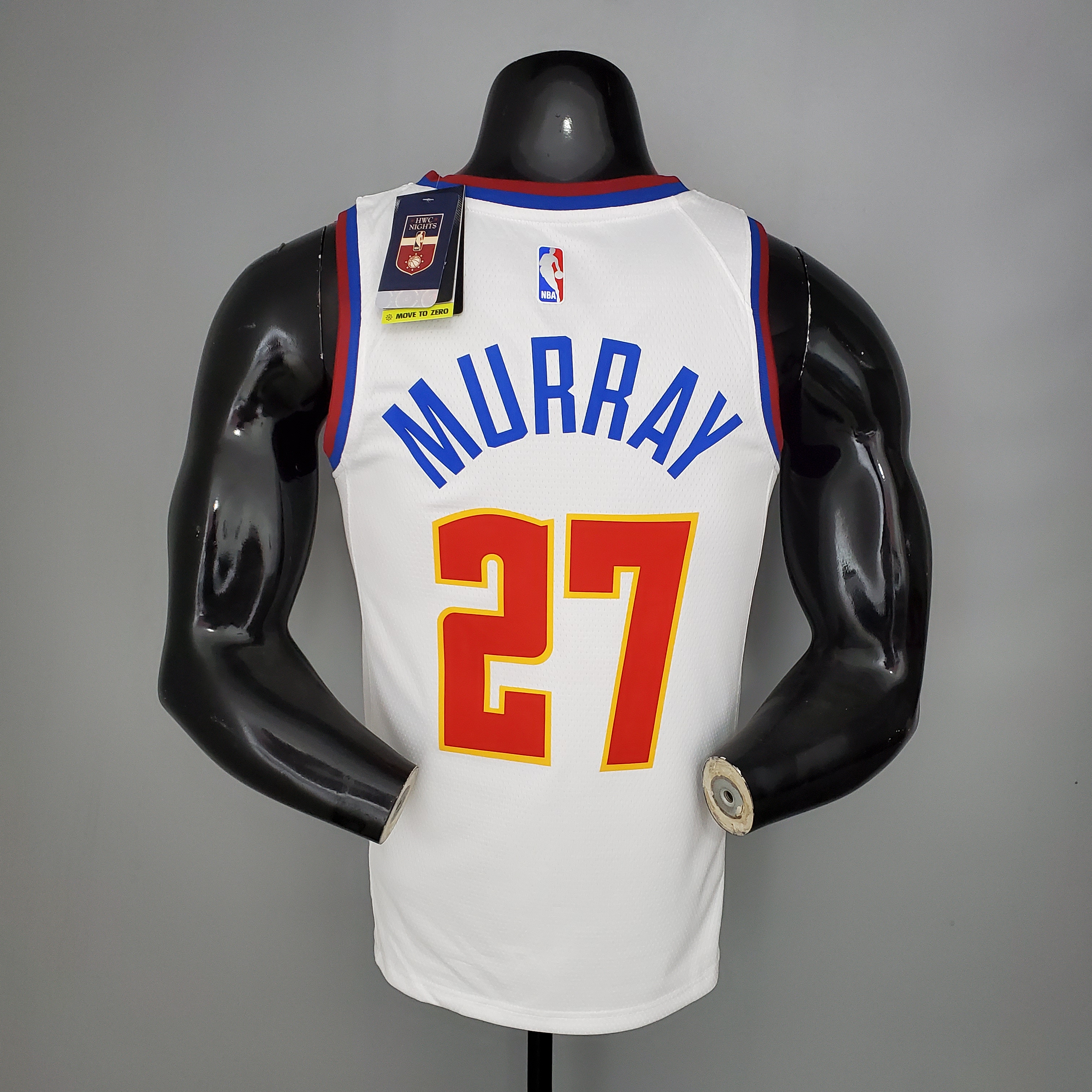 NBA Men Season 2021 Denver Nuggets White Award Version #27 MURRAY Jersey High Quality Name and Number Print - leoleo123123