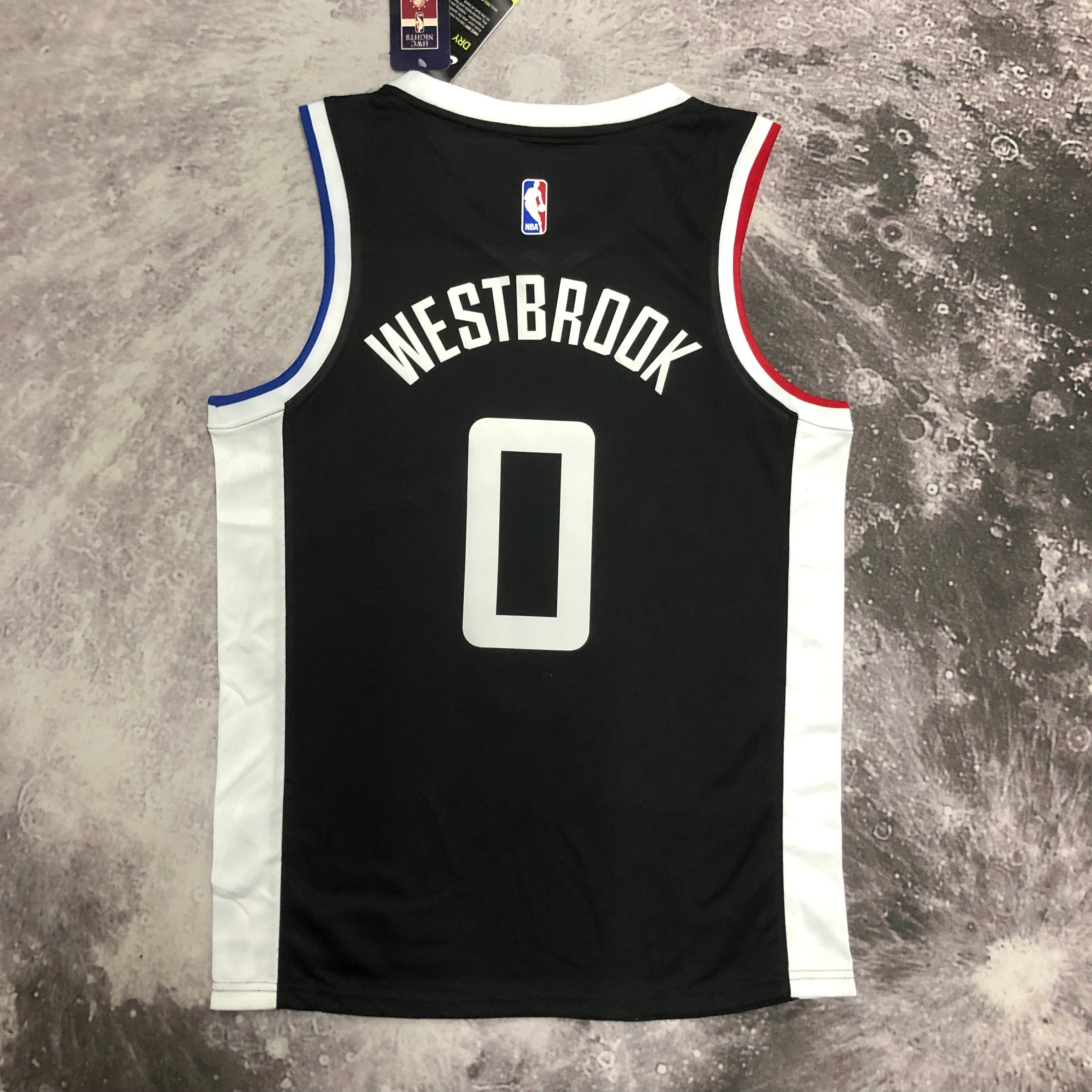 NBA Season 20-21 Men Los Angeles Clippers in Latin Black City #0 WESTBROOK Jersey High Quality Name and Number Print - leoleo123123