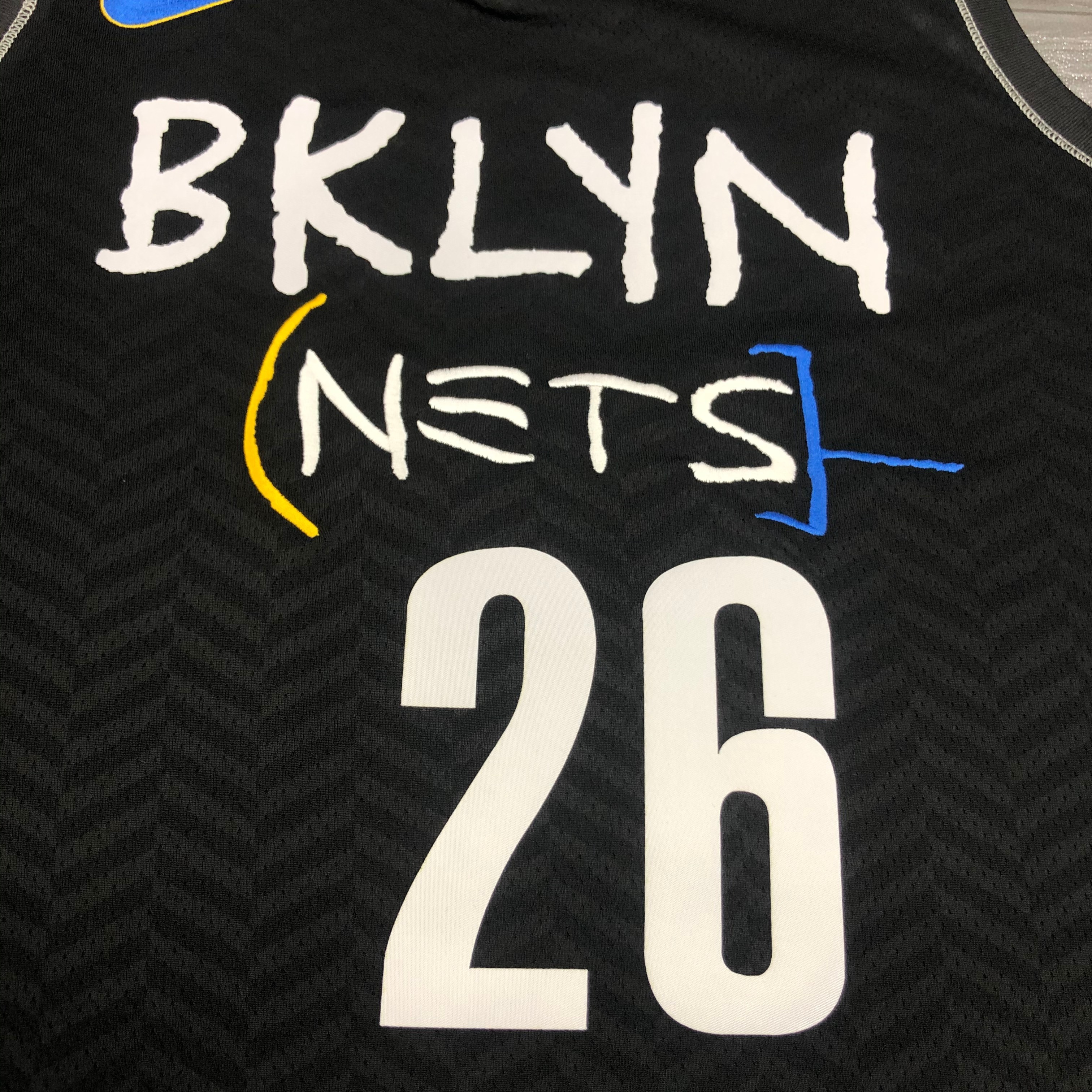 NBA Men Season 2021 Brooklyn Nets Black City #26 DINWDDIE Jersey High Quality Name and Number Print - leoleo123123