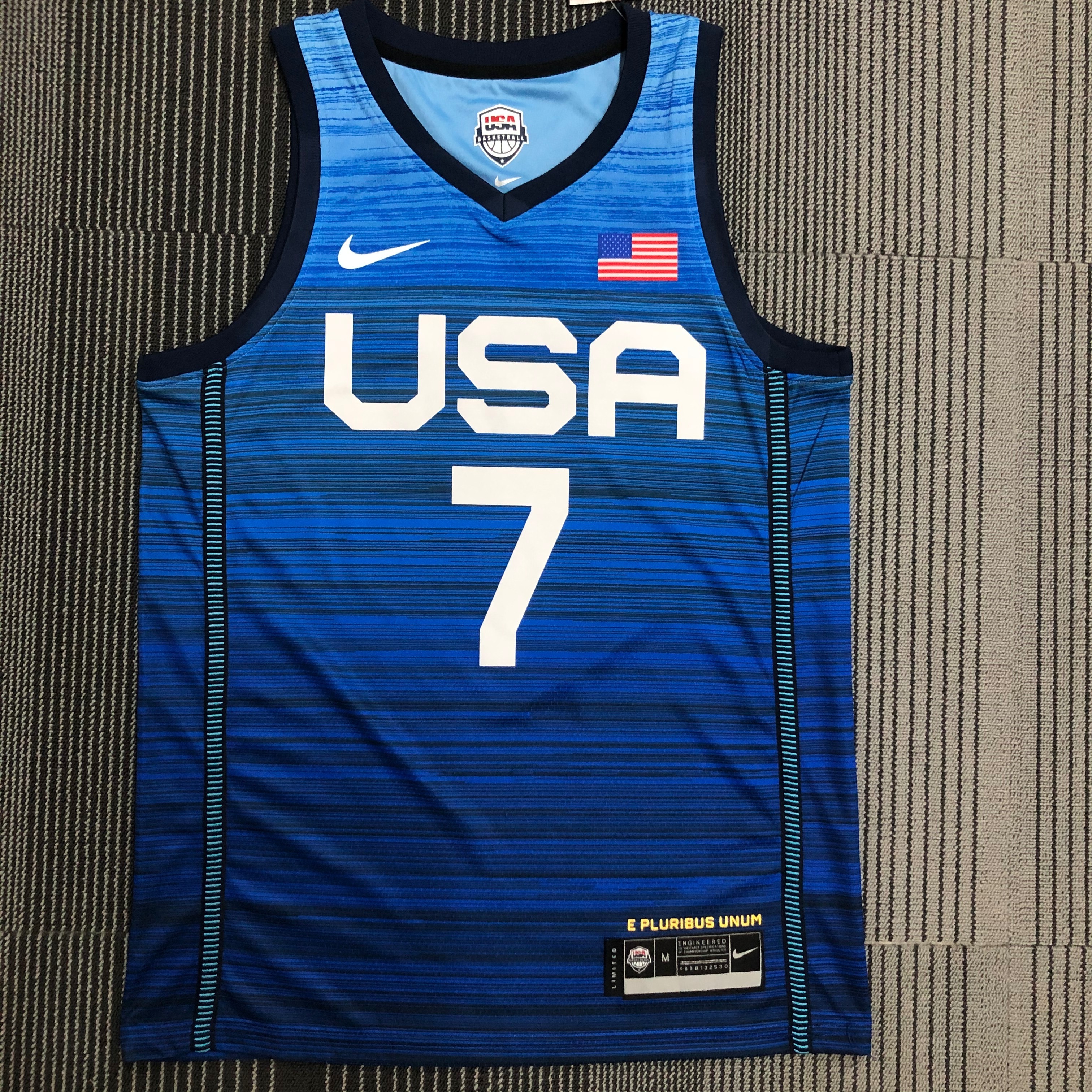 NBA Men Tokoyo Olimpics 2020 USA National Blue #7 DURANT Jersey High Quality Name and Number Print - leoleo123123