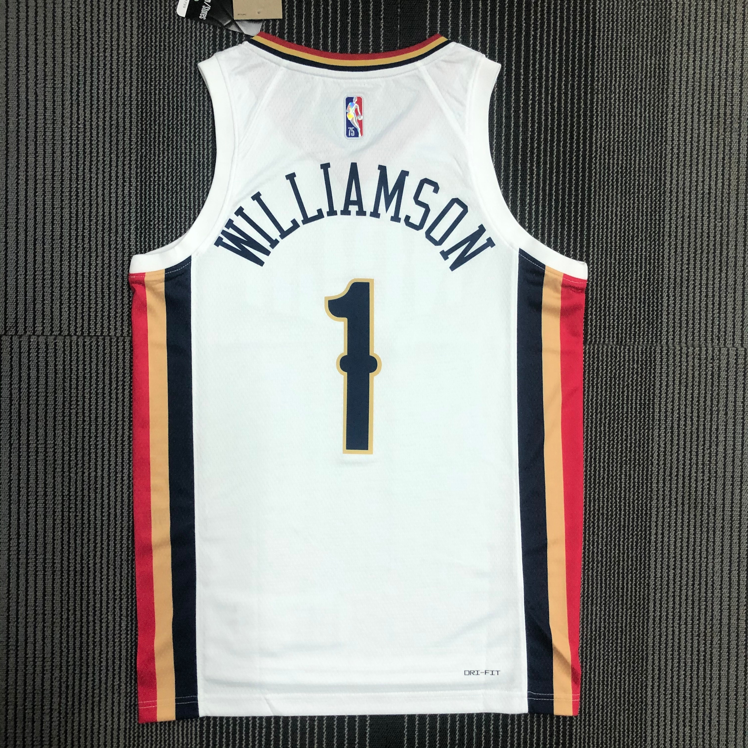NBA Men Season 2022 New Orleans Pelicans White City #1 WILLIAMSON Jersey High Quality Name and Number Print - leoleo123123