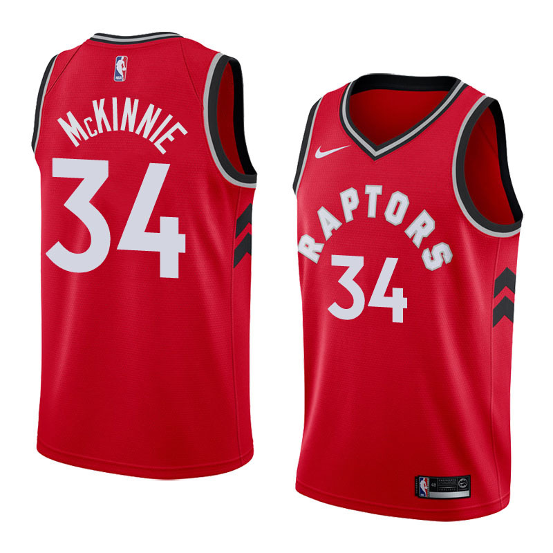 NBA Men Toronto Raptors Red #34 McKINNIE Jersey High Quality Name and Number Print - leoleo123123