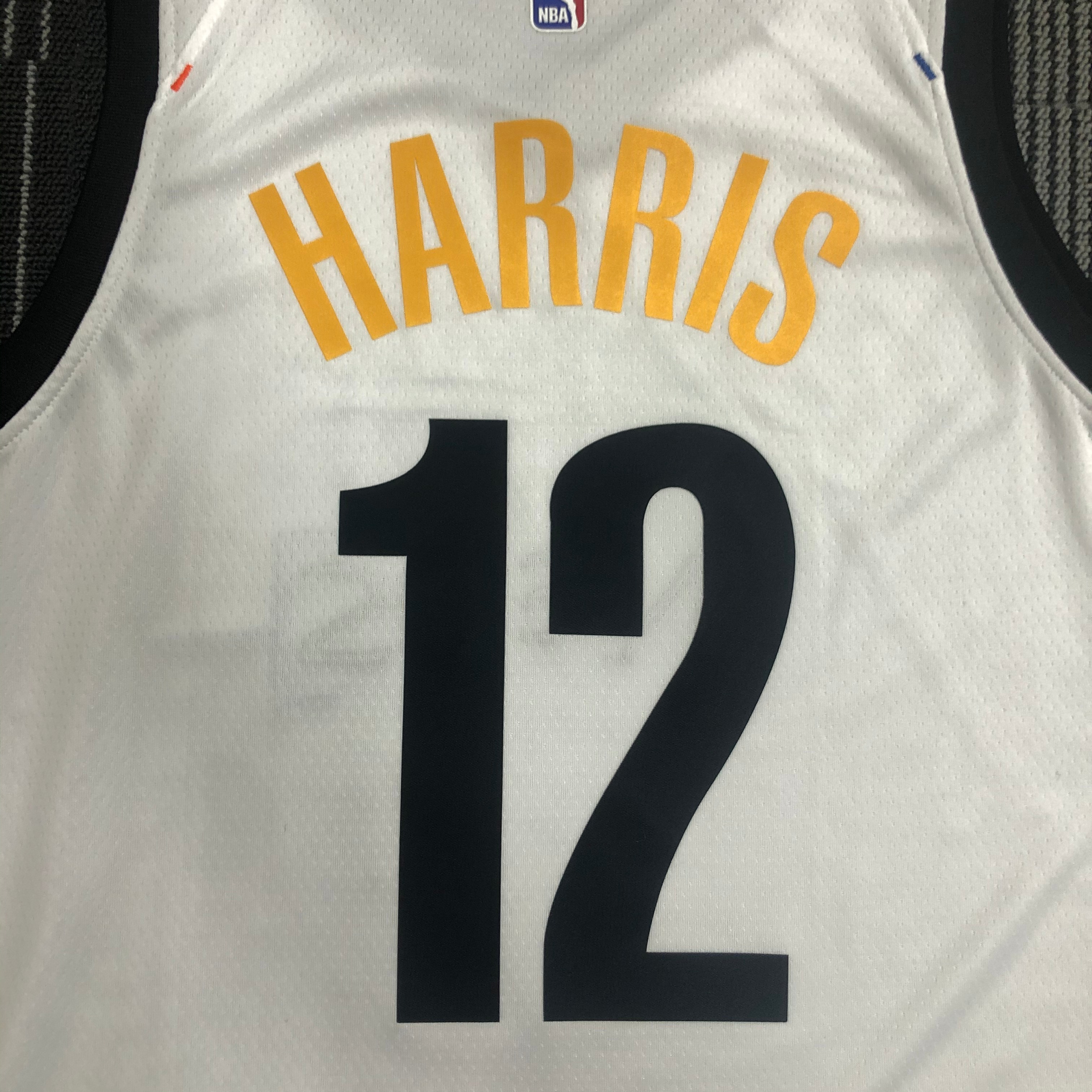 NBA Men Season 2021 Brooklyn Nets White City #12 HARRIS Jersey High Quality Name and Number Print - leoleo123123