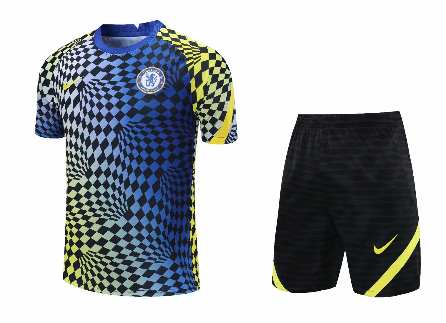 21/22 Chelsea Training Set--Short sleeve and Short Pant Training Tracksuit - leoleo123123